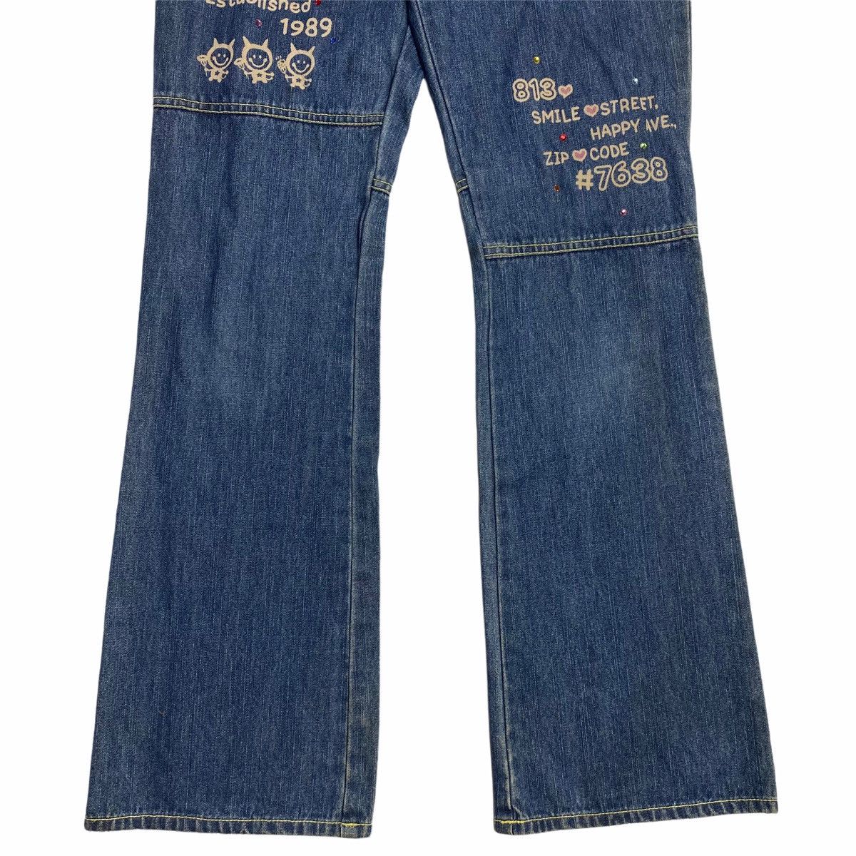 Hysteric Glamour × Japanese Brand ❤️‍🔥DELETE24H❤️‍🔥90s Angel Blue Flower Generation Poem Denim Size US 28 / EU 44 - 3 Thumbnail