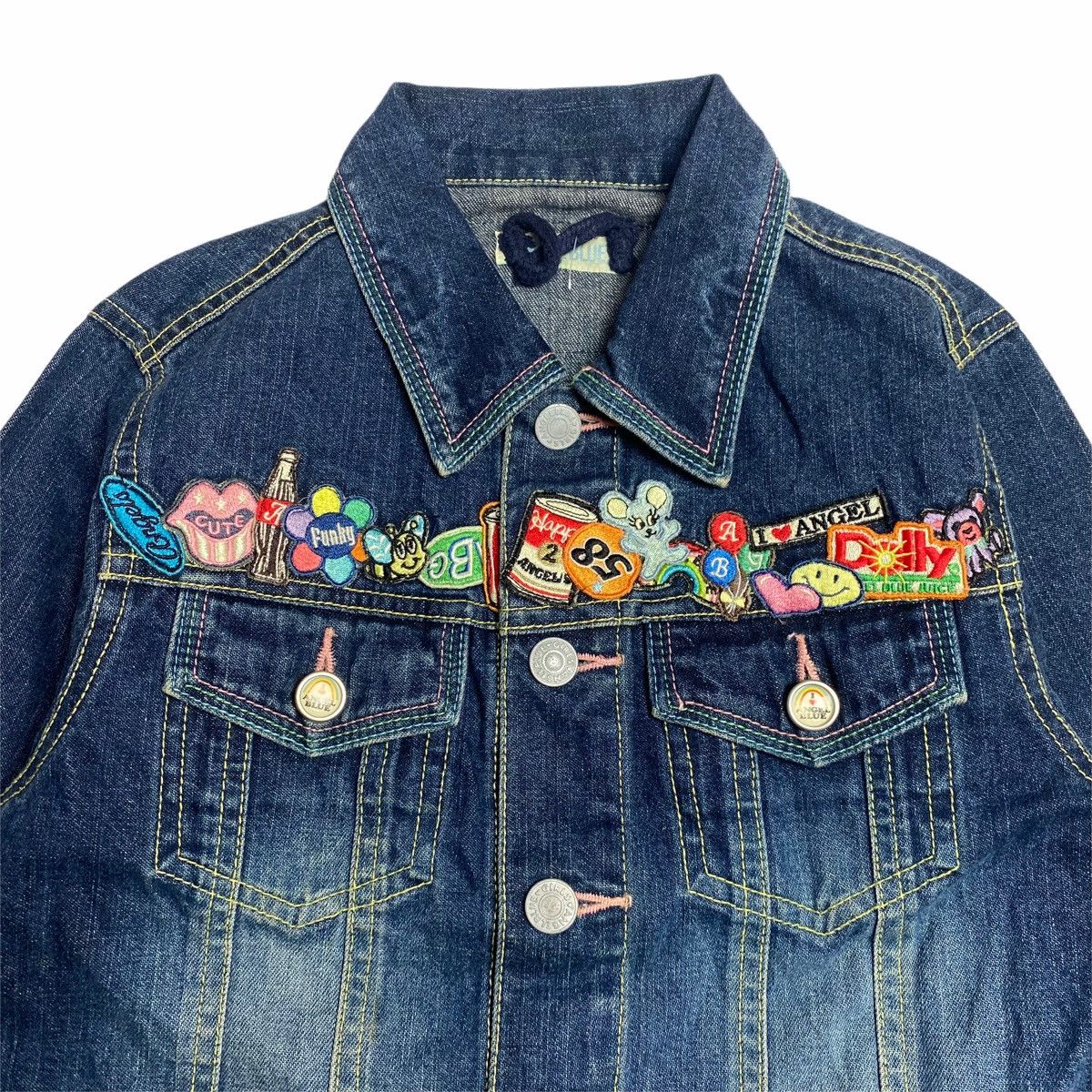 Hysteric Glamour 1990s Angel Blue - Embroidery Pop Denim Jacket Size US S / EU 44-46 / 1 - 5 Thumbnail