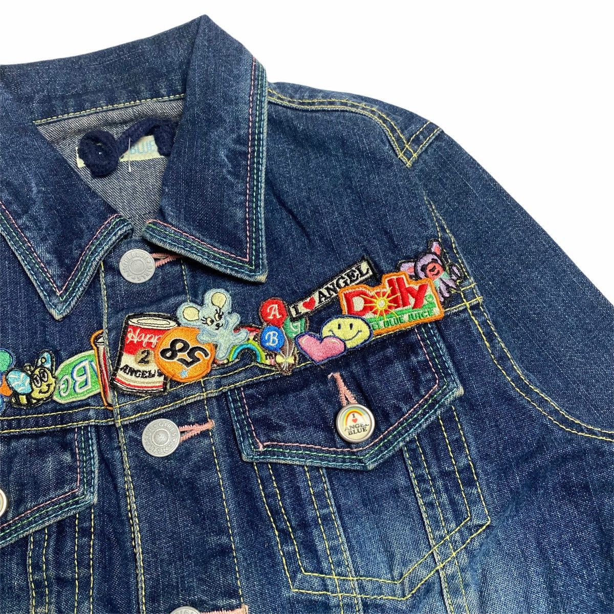 Hysteric Glamour 1990s Angel Blue - Embroidery Pop Denim Jacket Size US S / EU 44-46 / 1 - 6 Thumbnail
