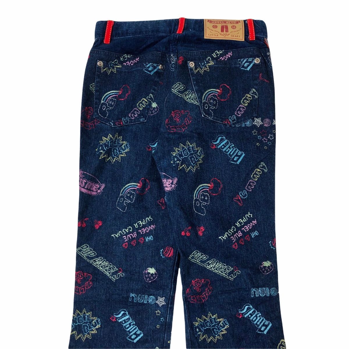 Hysteric Glamour 1990s Angel Blue - Embroidery Denim Pants Size US 29 - 5 Thumbnail