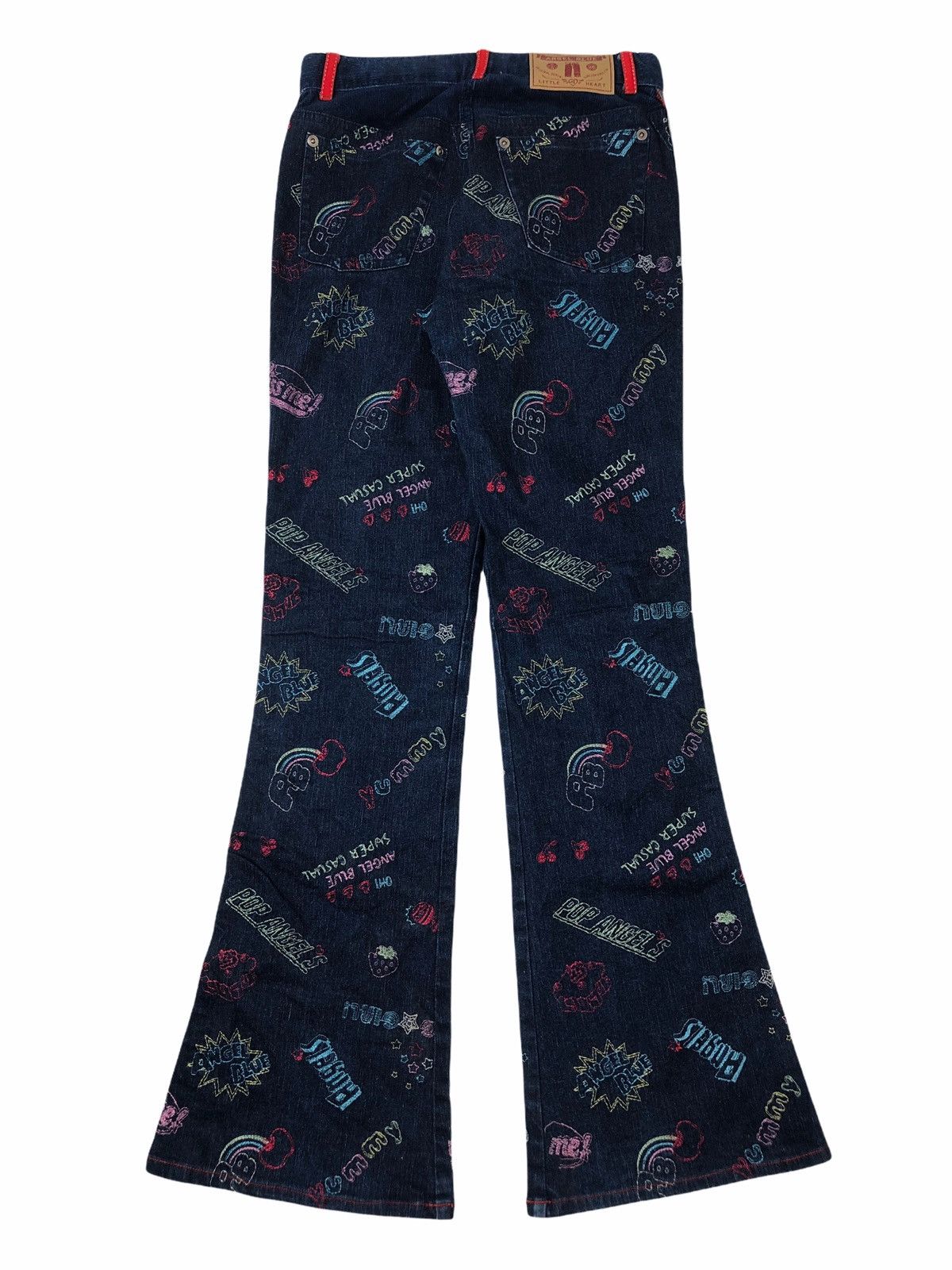 Hysteric Glamour 1990s Angel Blue - Embroidery Denim Pants Size US 29 - 3 Thumbnail