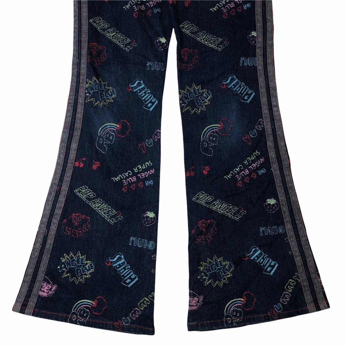 Hysteric Glamour 1990s Angel Blue - Embroidery Denim Pants Size US 29 - 4 Thumbnail