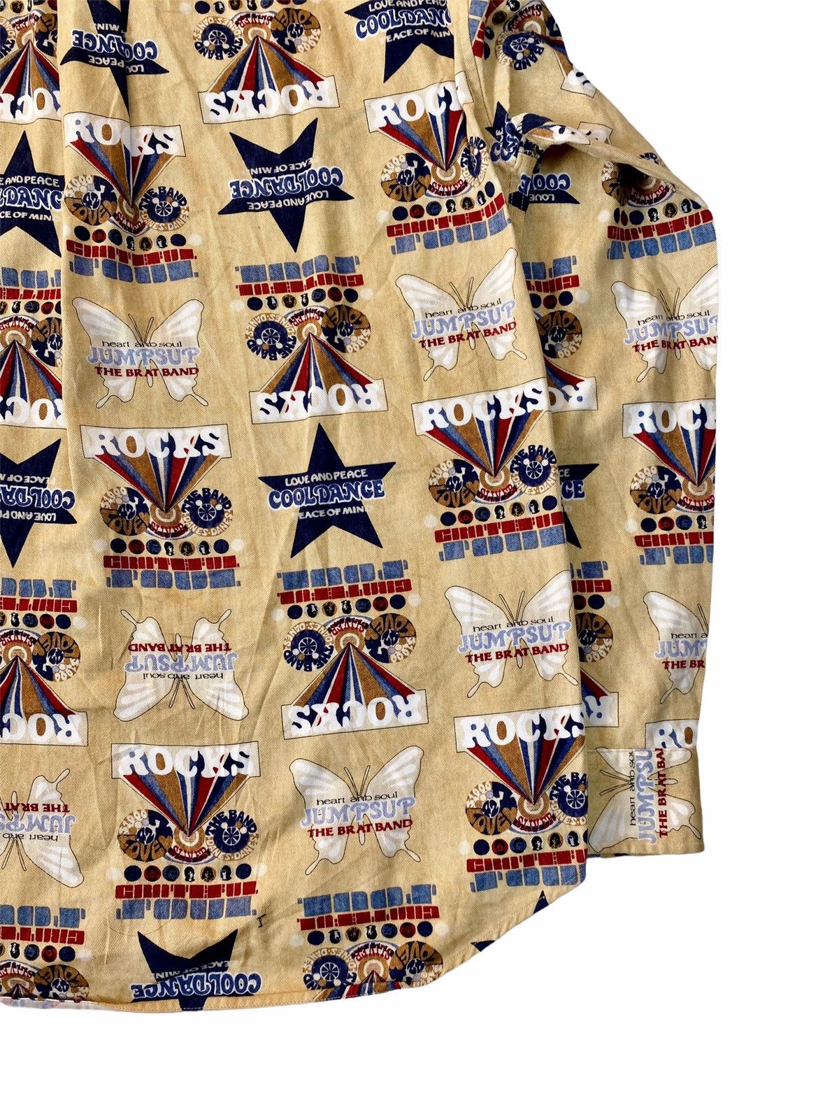 Hysteric Glamour 1990s Clinch - Jumpsup Printed Butterfly Rocks Button Shirt Size US M / EU 48-50 / 2 - 5 Thumbnail