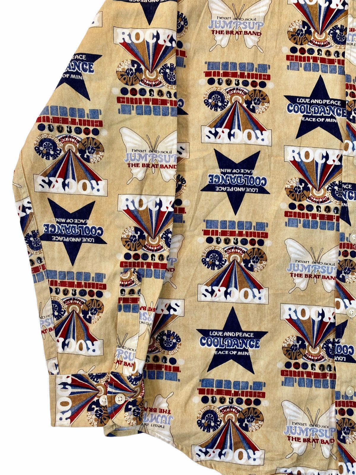 Hysteric Glamour 1990s Clinch - Jumpsup Printed Butterfly Rocks Button Shirt Size US M / EU 48-50 / 2 - 4 Thumbnail