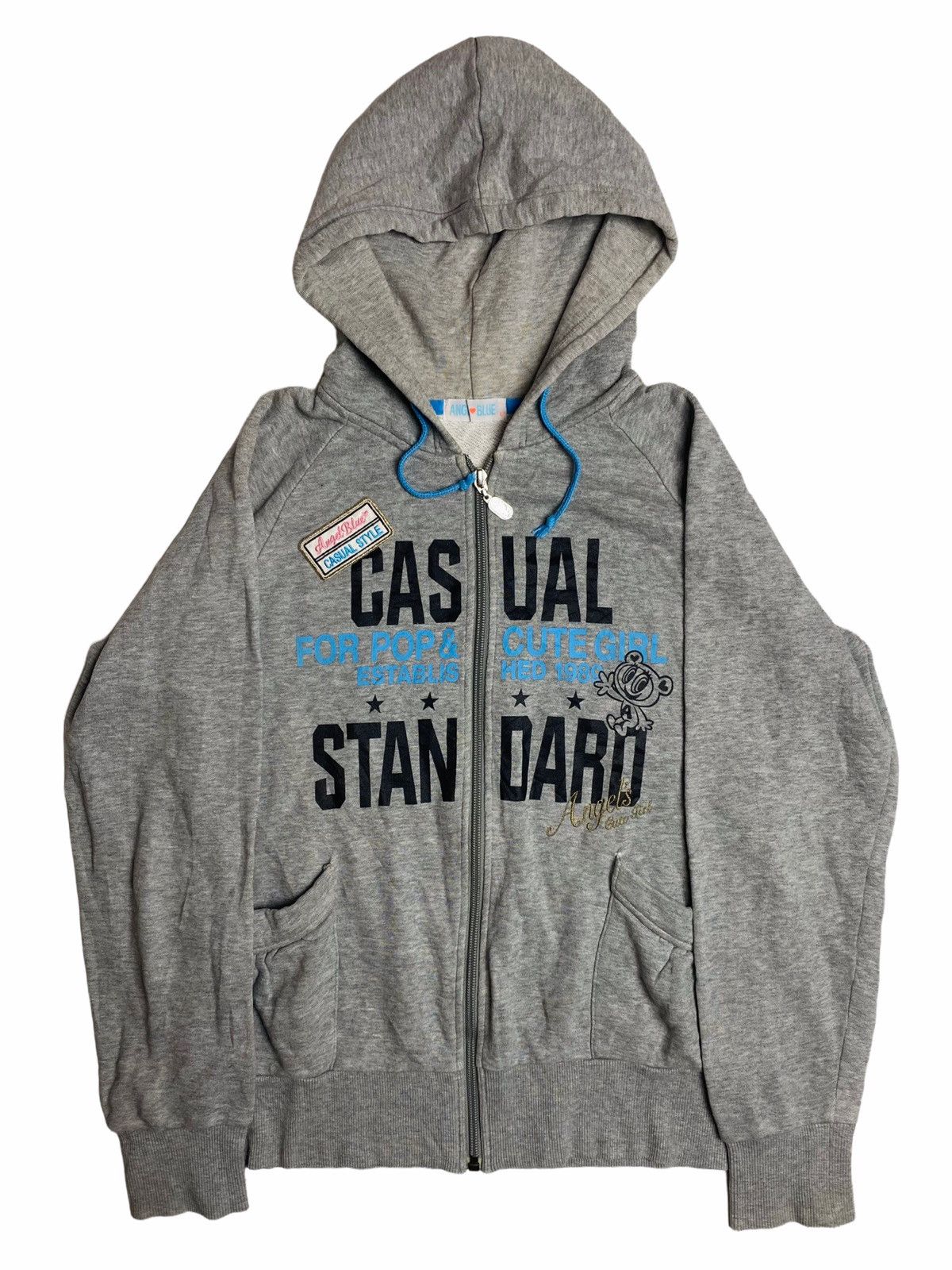 Hysteric Glamour 🖤BLACKFRIDAY🖤1990s Angel Blue - Casual Standard Zip Hoodie Size US M / EU 48-50 / 2 - 1 Thumbnail