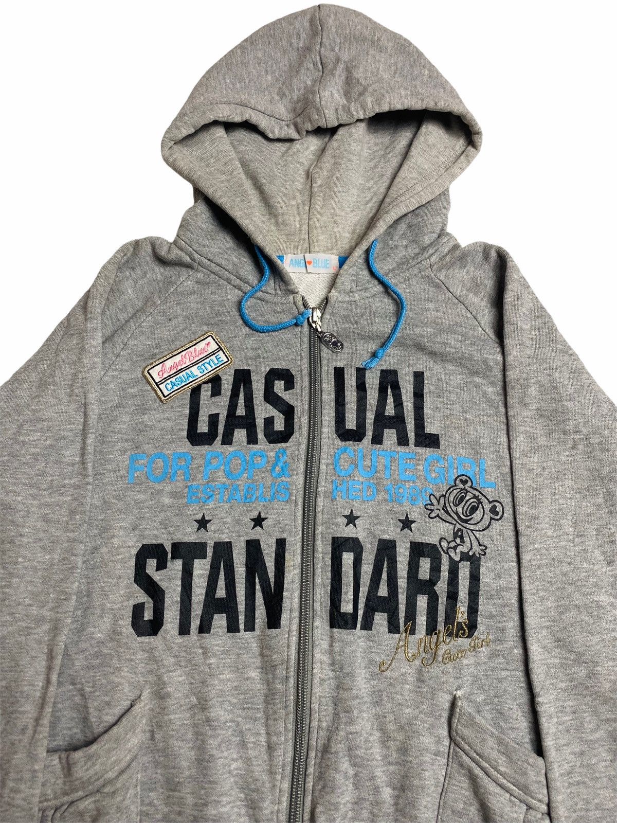 Hysteric Glamour 🖤BLACKFRIDAY🖤1990s Angel Blue - Casual Standard Zip Hoodie Size US M / EU 48-50 / 2 - 4 Thumbnail