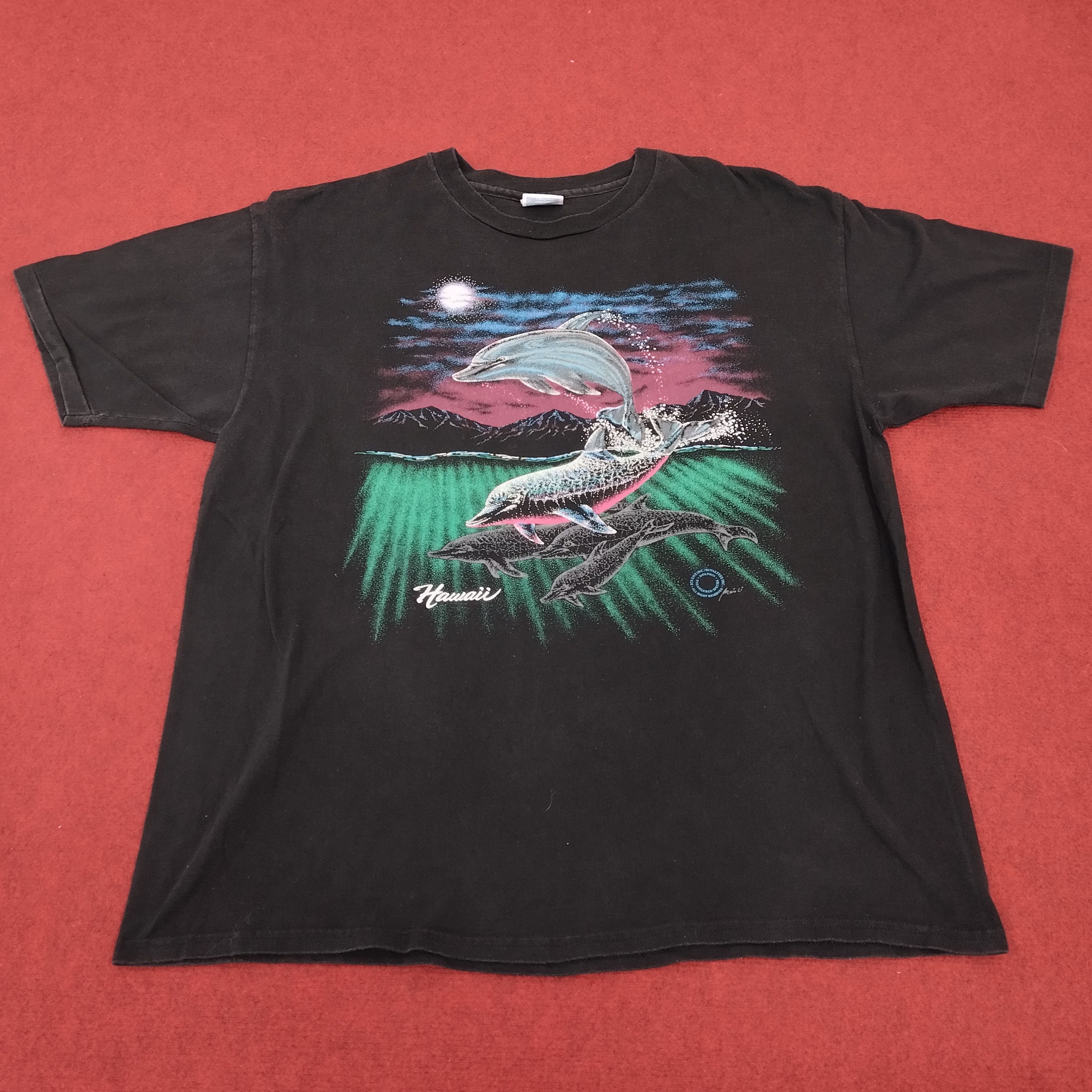 Hanes × Vintage Hawaii Animal Style Big Print Vintage Tshirt Size US XL / EU 56 / 4 - 1 Thumbnail