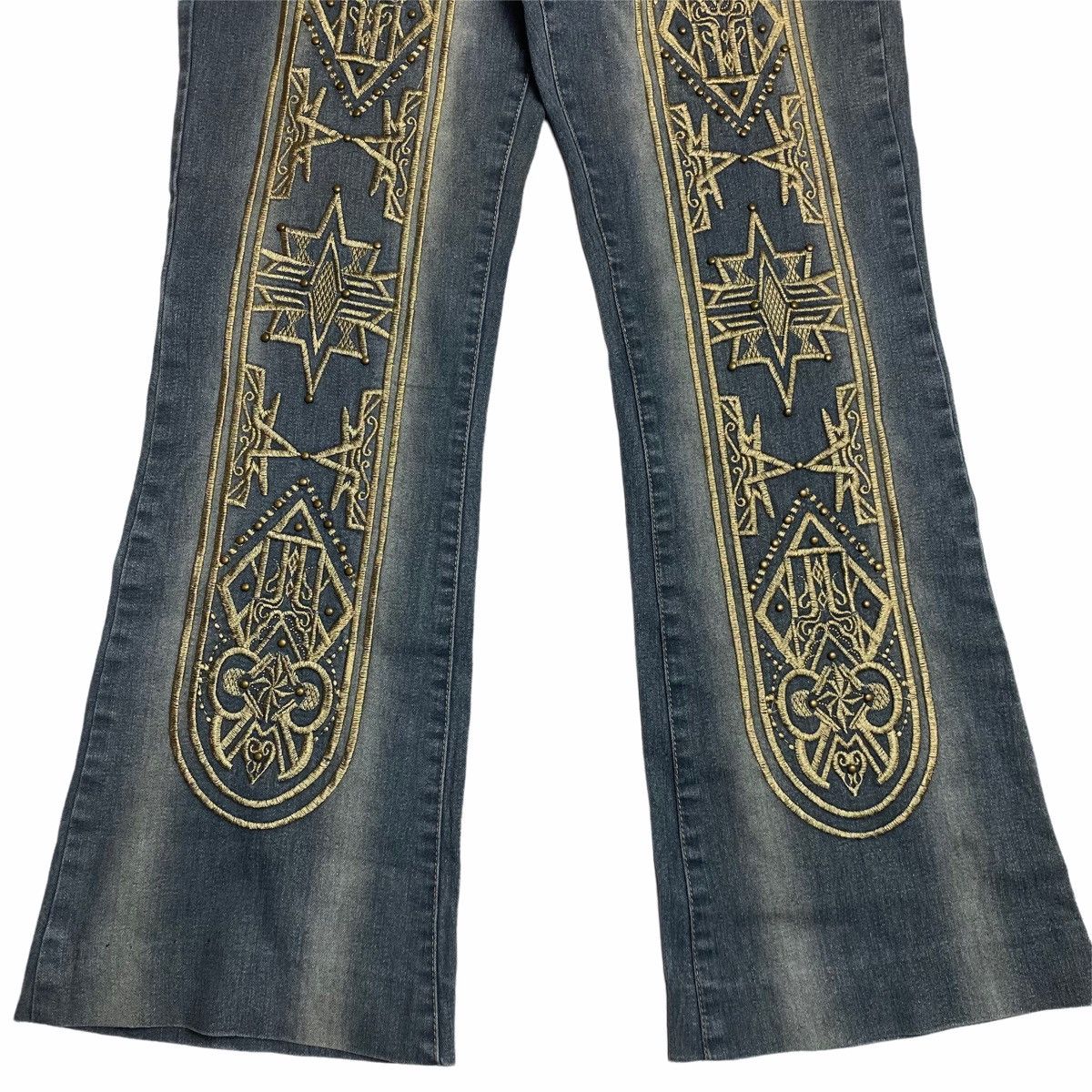 Designer 1990s Daniel Jeans - Embroidery Ancient Denim Pants Size US 29 - 3 Thumbnail