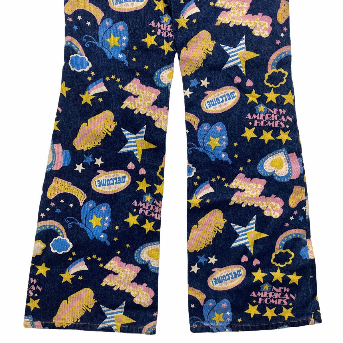 Hysteric Glamour × Japanese Brand 2000s Japanese Brand - Printed Pop Flared Denim Size US 27 - 7 Thumbnail
