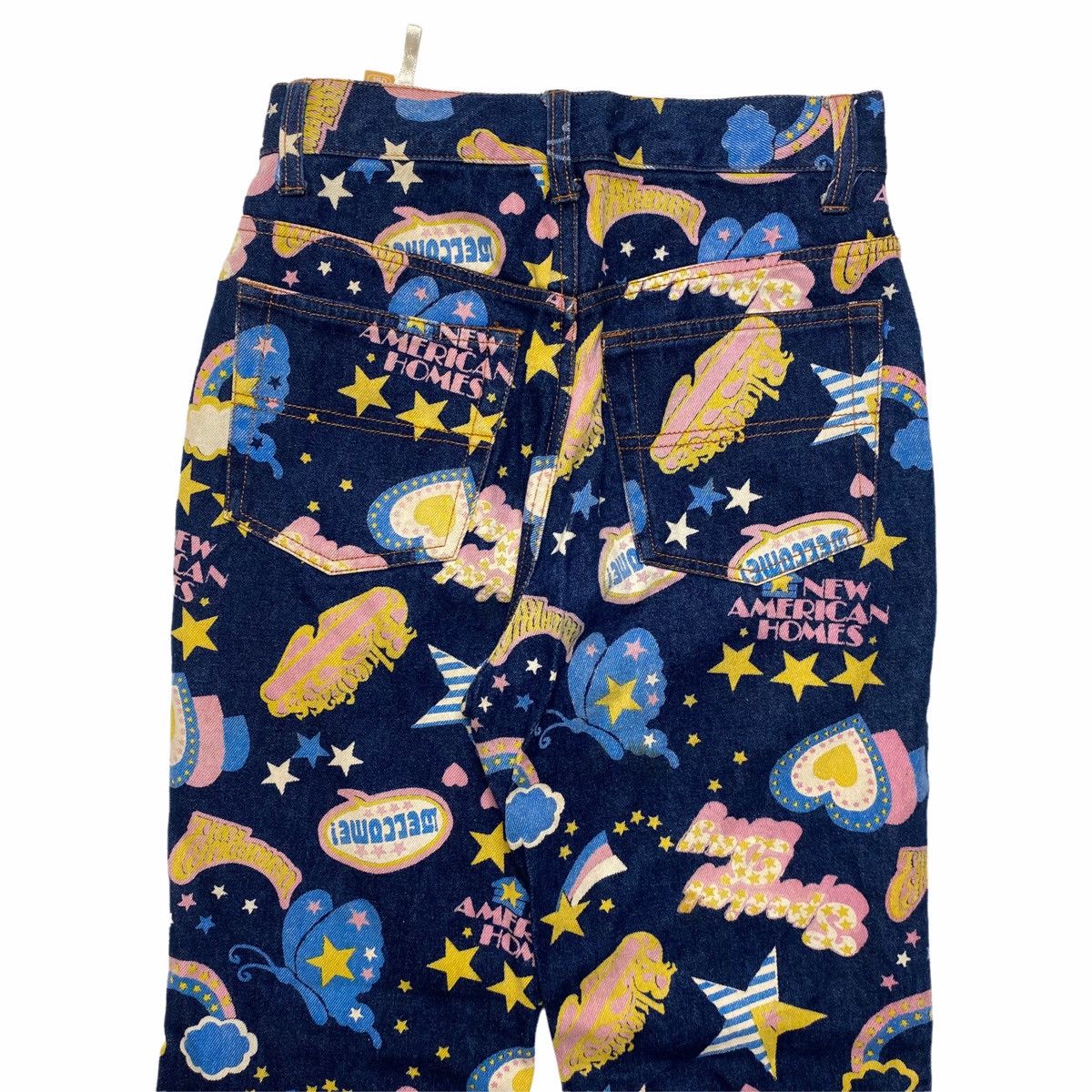 Hysteric Glamour × Japanese Brand 2000s Japanese Brand - Printed Pop Flared Denim Size US 27 - 6 Thumbnail