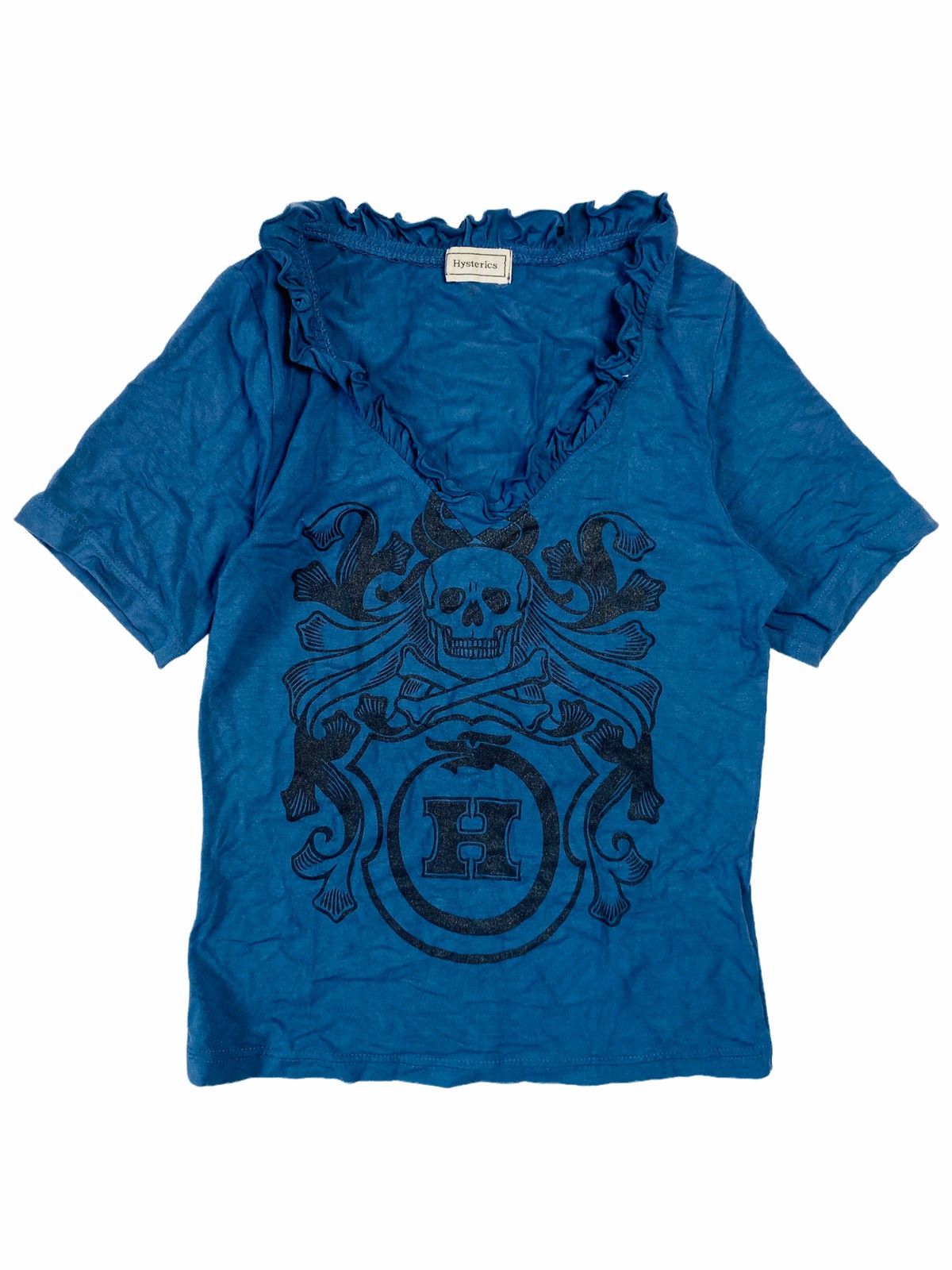 image of 1990S Hysteric Glamour - Skeleton Mini Top in Blue, Men's (Size XS)