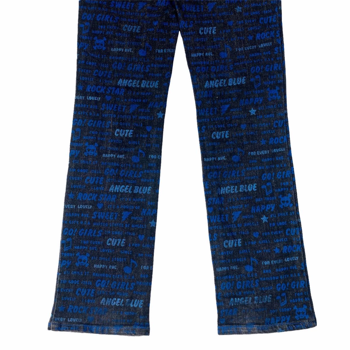 Hysteric Glamour × Japanese Brand 1990s Angel Blue - Flower Generation Pop Word Denim Pants Size US 28 / EU 44 - 6 Thumbnail