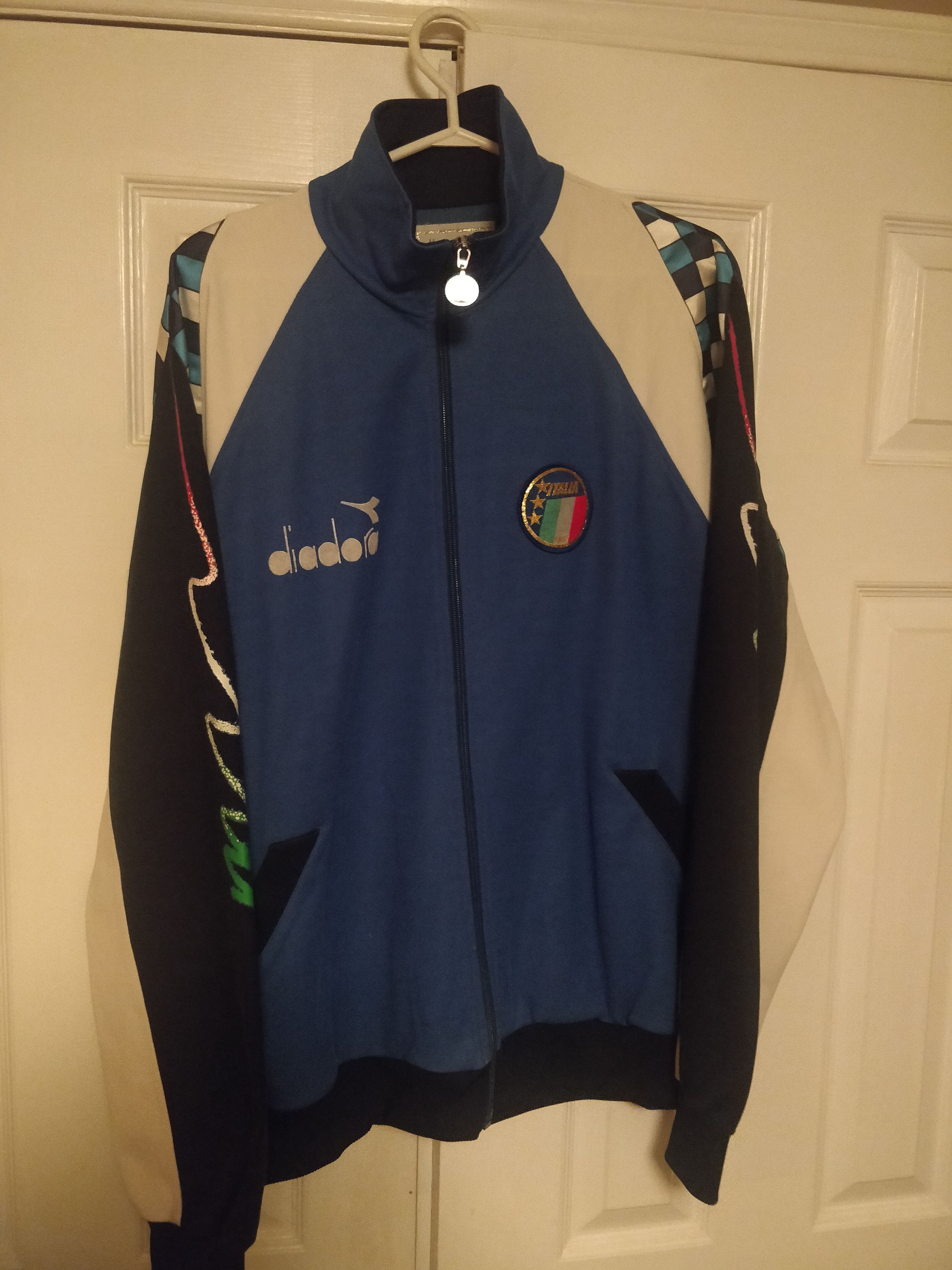 Image of Italy 1986 Diadora Jacket in Blue, Men's (Size XL)