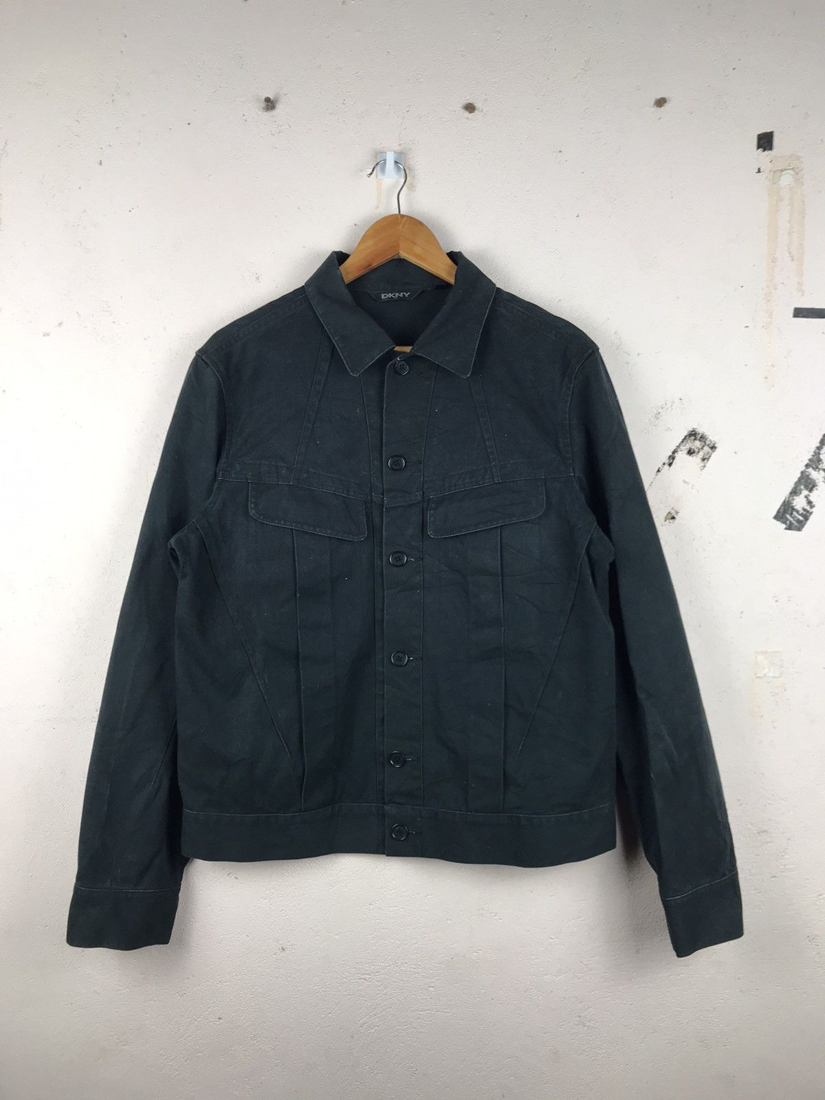 image of Archival Clothing x Dkny Luxury Dkny Design Button Jacket in Black, Men's (Size Large)