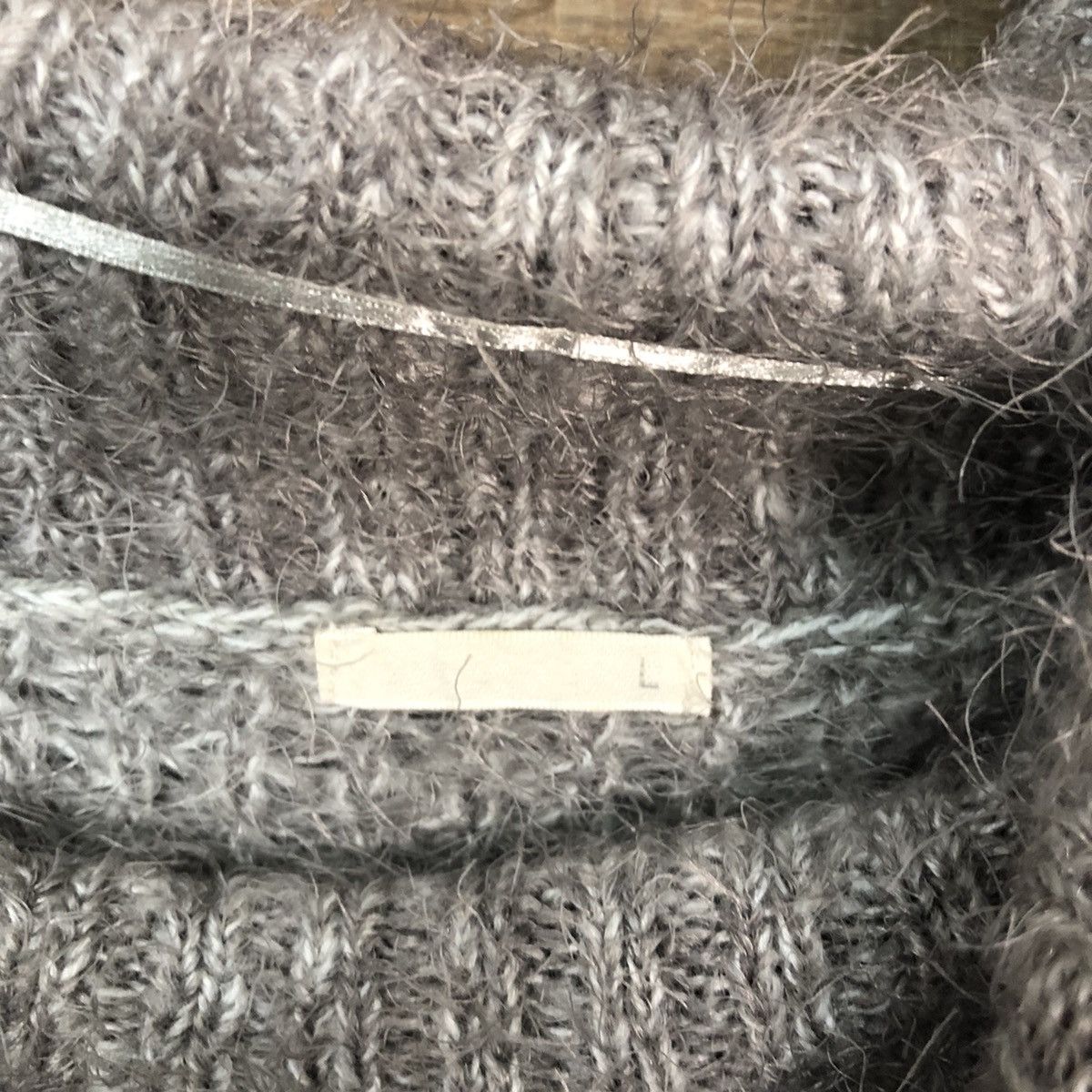 Aran Isles Knitwear × GU GU Mohair Blend Turtle Neck Sweater #807 Size US M / EU 48-50 / 2 - 6 Thumbnail