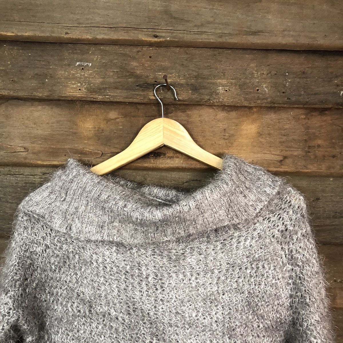 Aran Isles Knitwear × GU GU Mohair Blend Turtle Neck Sweater #807 Size US M / EU 48-50 / 2 - 4 Thumbnail