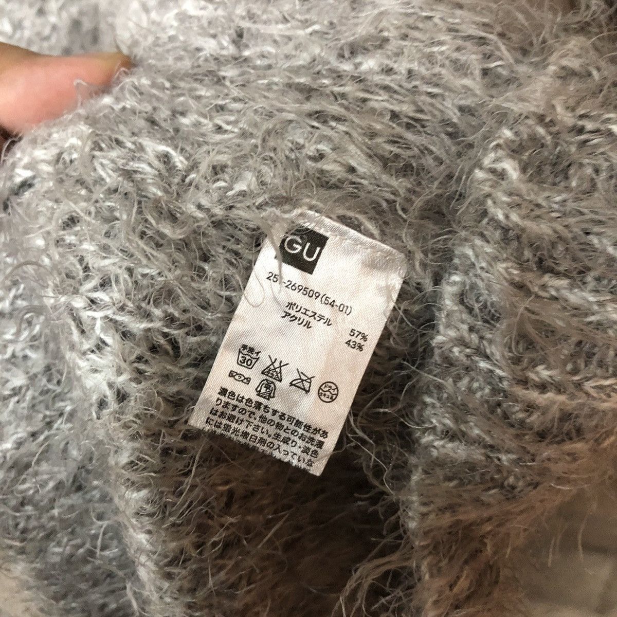 Aran Isles Knitwear × GU GU Mohair Blend Turtle Neck Sweater #807 Size US M / EU 48-50 / 2 - 7 Thumbnail