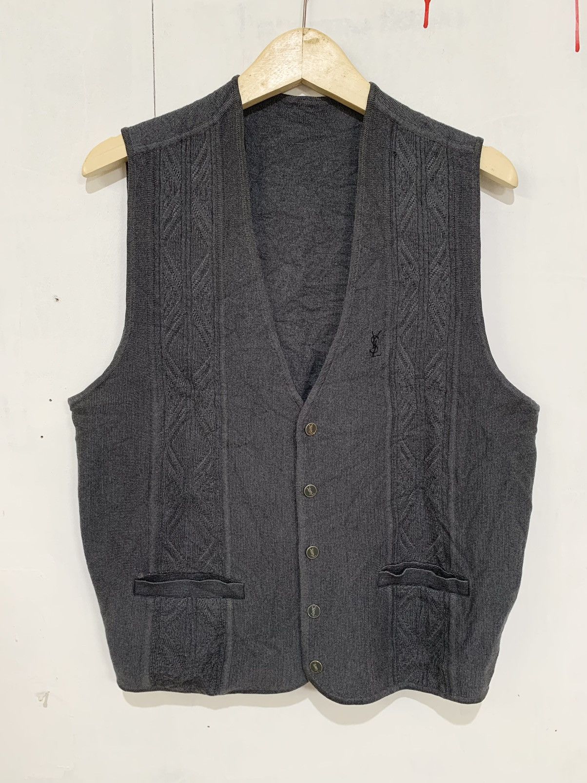 Vintage ysl yves Saint Laurent knit vest
