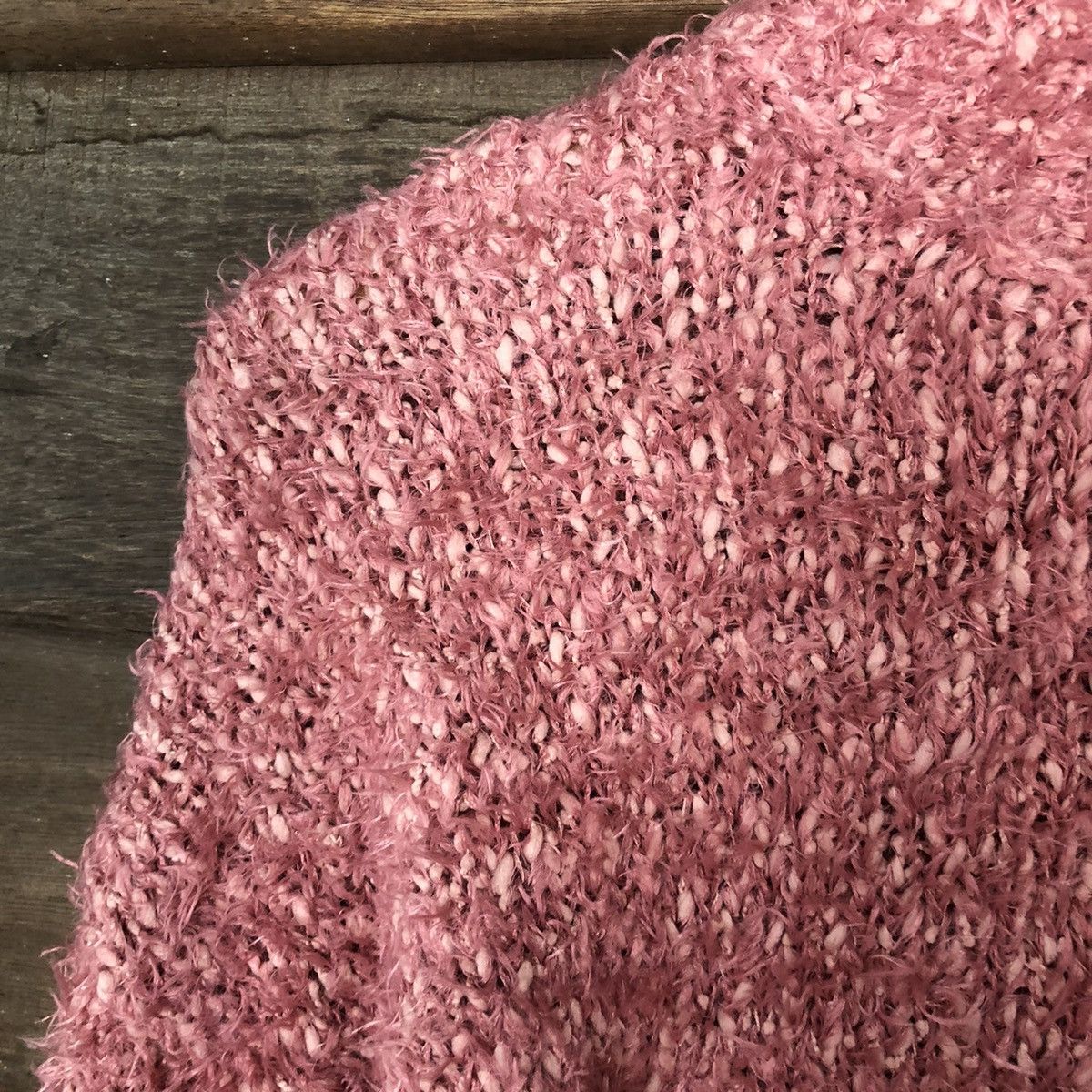 Aran Isles Knitwear × Homespun Knitwear × Japanese Brand Earth & Econolgy Music Pink Mohair Knitwear #809 Size M / US 6-8 / IT 42-44 - 6 Thumbnail