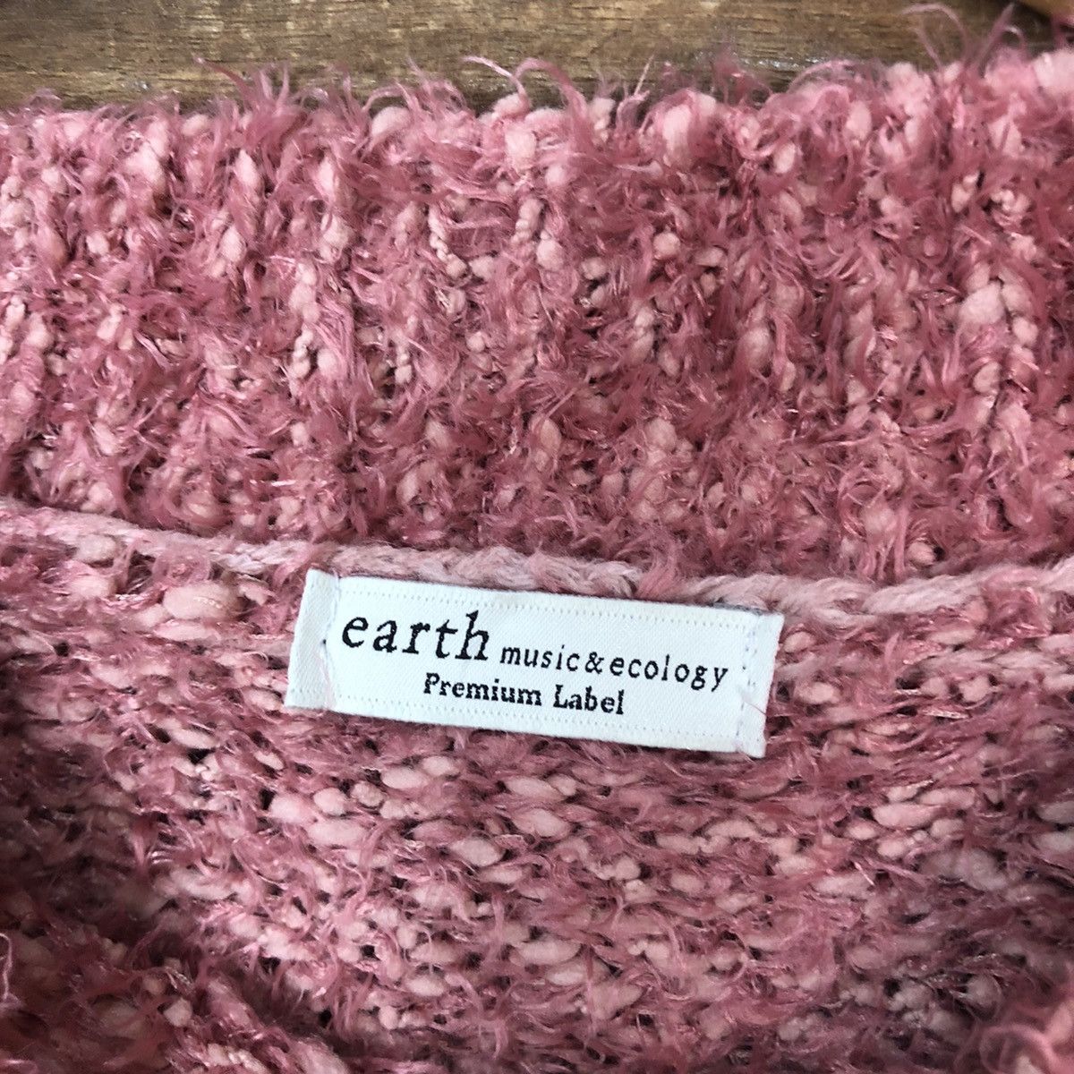 Aran Isles Knitwear × Homespun Knitwear × Japanese Brand Earth & Econolgy Music Pink Mohair Knitwear #809 Size M / US 6-8 / IT 42-44 - 7 Thumbnail