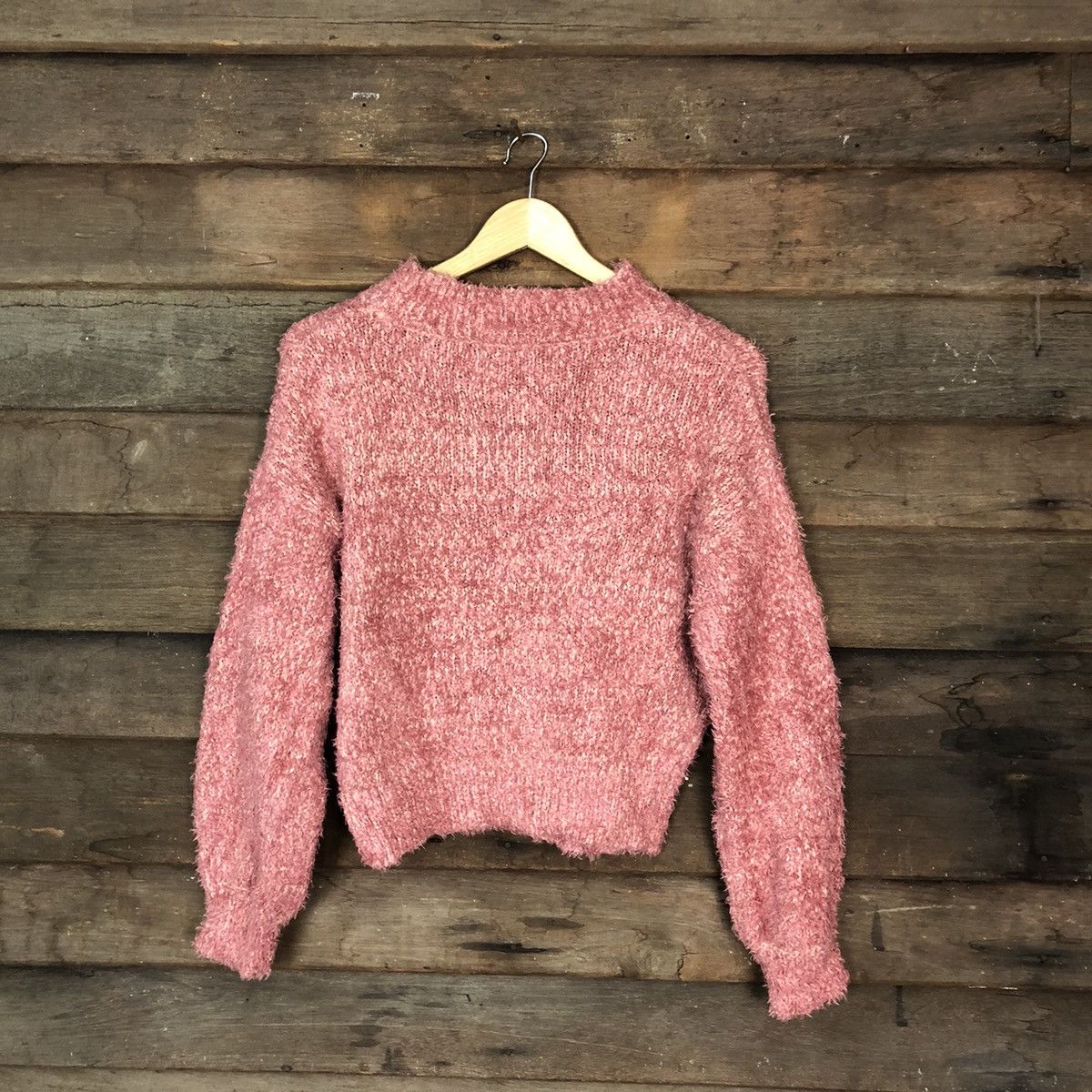 Aran Isles Knitwear × Homespun Knitwear × Japanese Brand Earth & Econolgy Music Pink Mohair Knitwear #809 Size M / US 6-8 / IT 42-44 - 9 Thumbnail