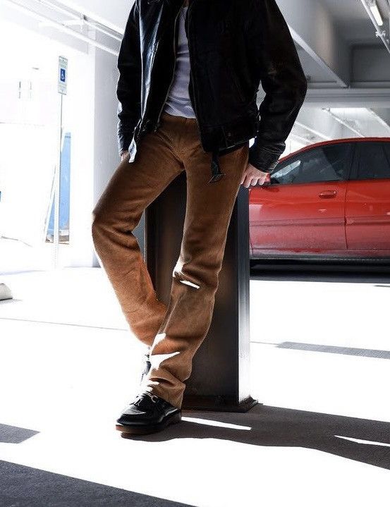The Real McCoy's Joe McCoy Suede Trousers - 2000s Size US 28 / EU 44 - 7 Thumbnail