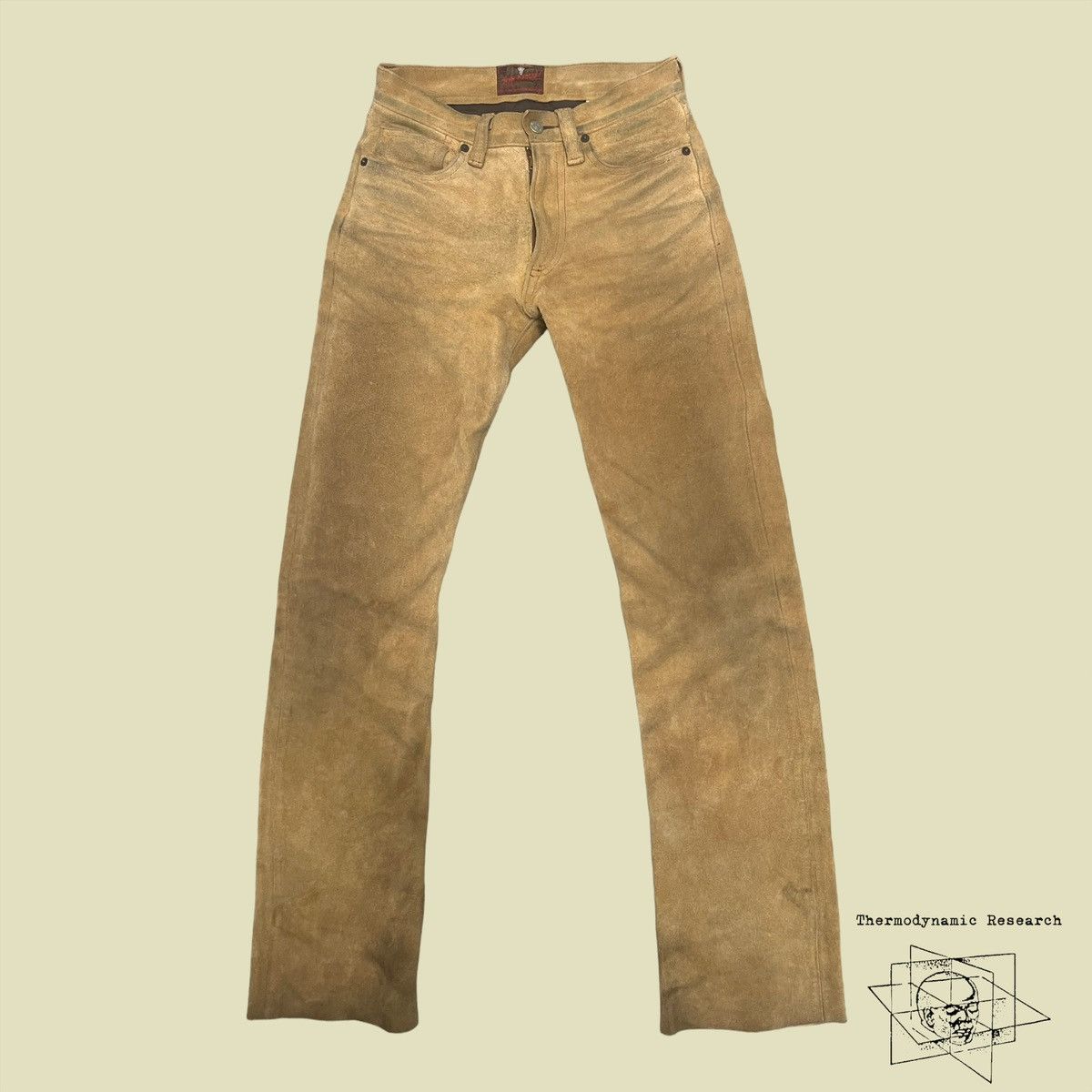 The Real McCoy's Joe McCoy Suede Trousers - 2000s Size US 28 / EU 44 - 1 Thumbnail