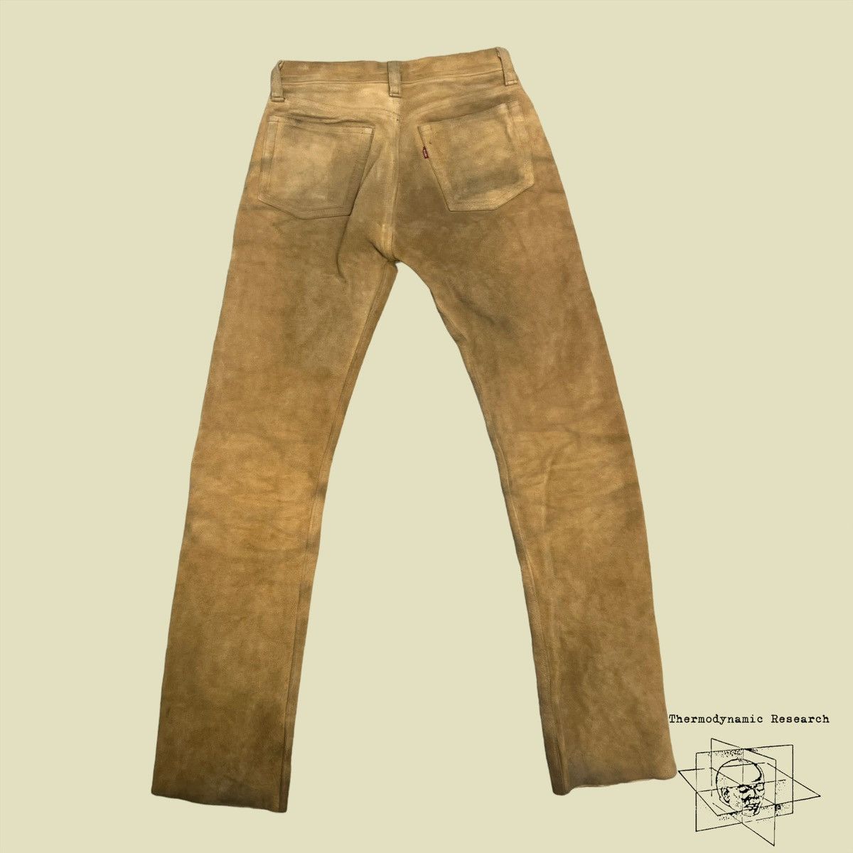 The Real McCoy's Joe McCoy Suede Trousers - 2000s Size US 28 / EU 44 - 2 Thumbnail