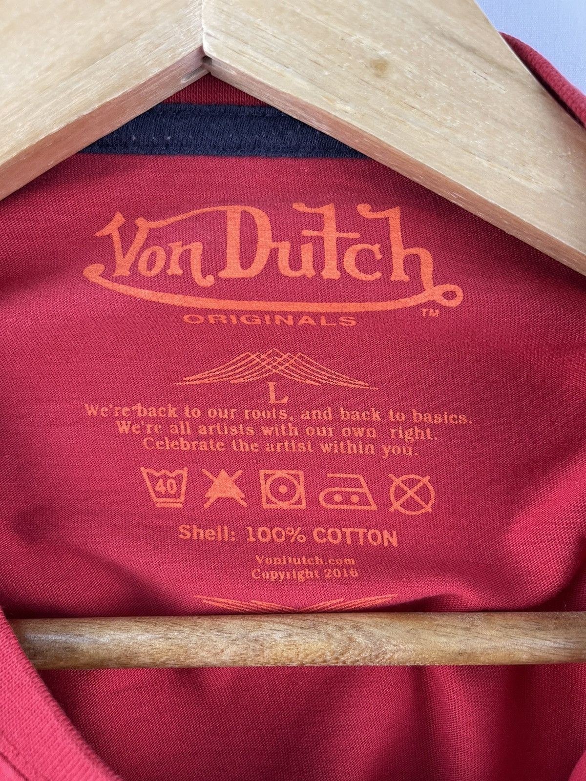 Von Dutch Von Dutch Big Logo Tee Red Size US L / EU 52-54 / 3 - 4 Thumbnail