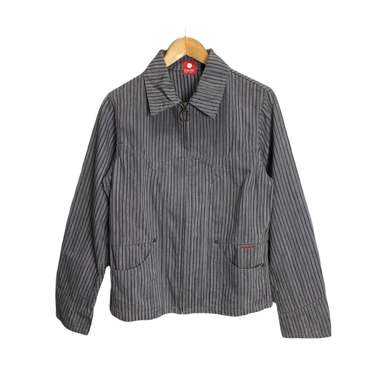 Japanese Brand × Vintage Blue Way Bowling Hickori zipper jacket Size US M / EU 48-50 / 2 - 1 Thumbnail