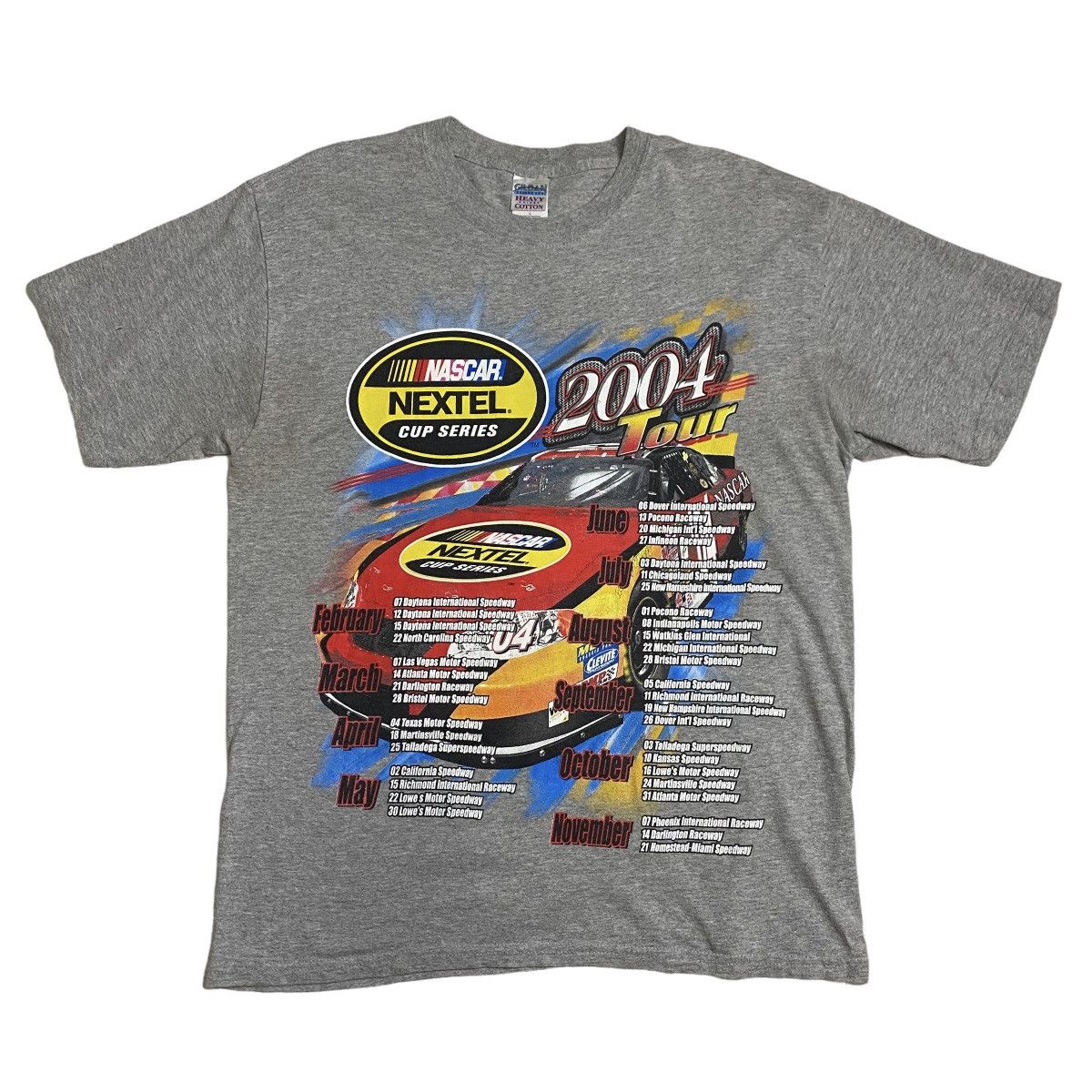 Sports Specialties Vintage Y2K Nascar Nextel cup series tour 2004 tee Size US L / EU 52-54 / 3 - 1 Thumbnail