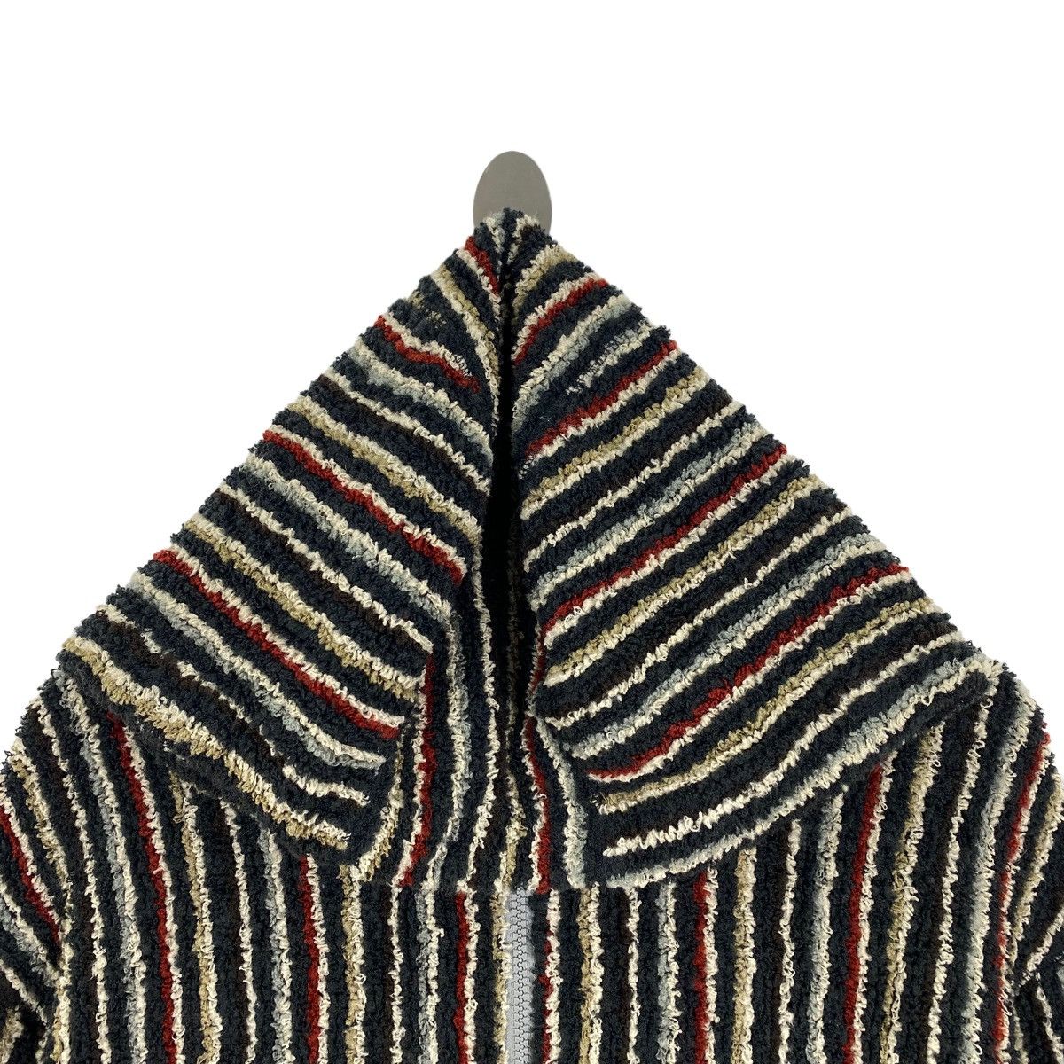 Japanese Brand BLUE WORK TOMORROWLAND Japanese Brand Hickory Hoodie Size US M / EU 48-50 / 2 - 2 Thumbnail
