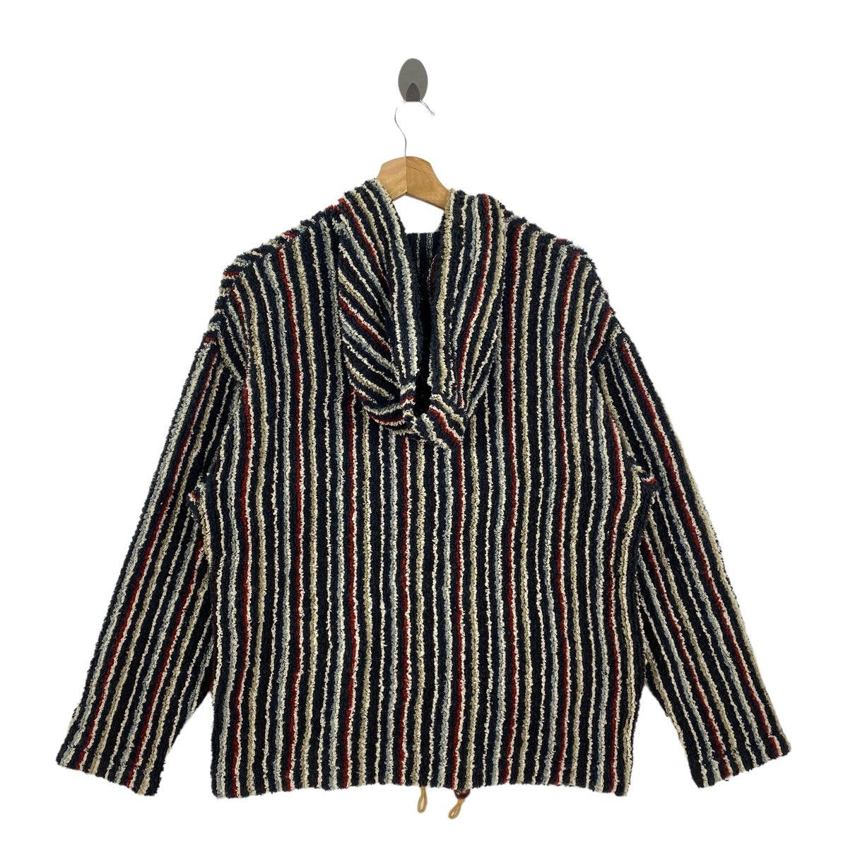 Japanese Brand BLUE WORK TOMORROWLAND Japanese Brand Hickory Hoodie Size US M / EU 48-50 / 2 - 6 Thumbnail