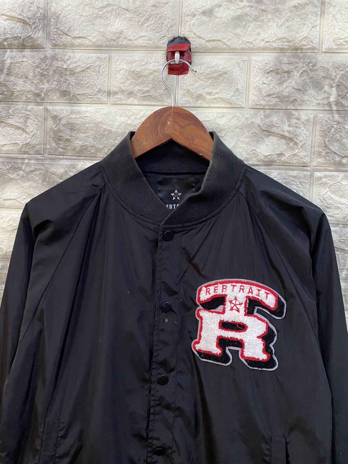 Japanese Brand Rebtrait black varsity jacket Size US L / EU 52-54 / 3 - 6 Thumbnail