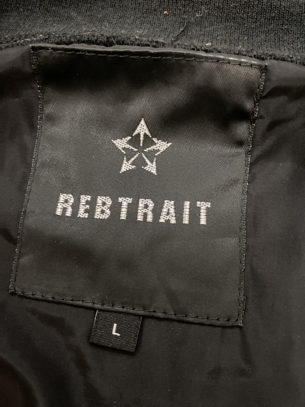 Japanese Brand Rebtrait black varsity jacket Size US L / EU 52-54 / 3 - 12 Thumbnail