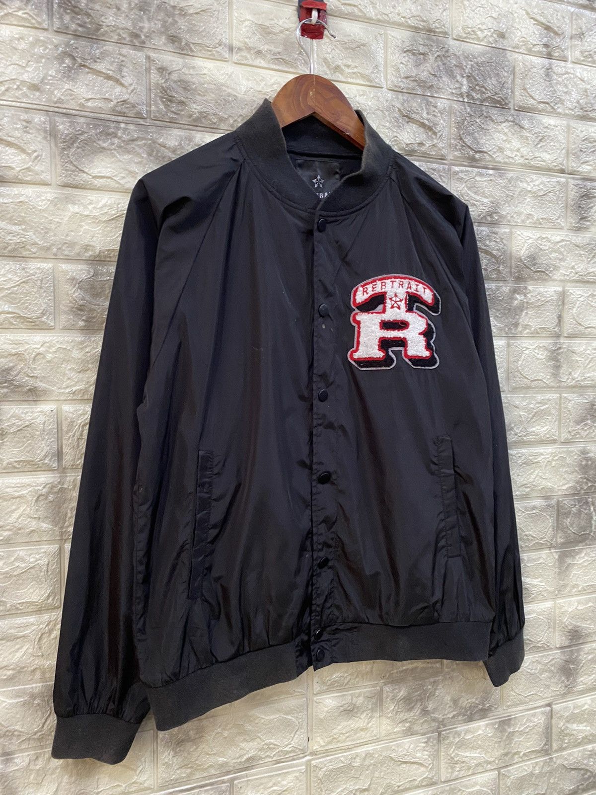 Japanese Brand Rebtrait black varsity jacket Size US L / EU 52-54 / 3 - 5 Thumbnail