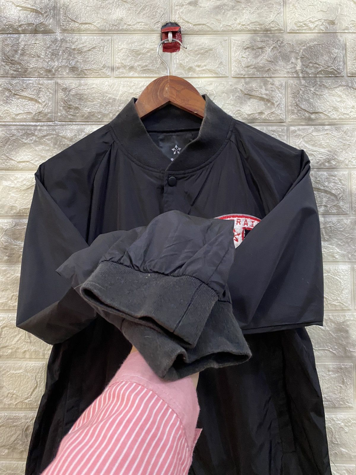 Japanese Brand Rebtrait black varsity jacket Size US L / EU 52-54 / 3 - 11 Thumbnail