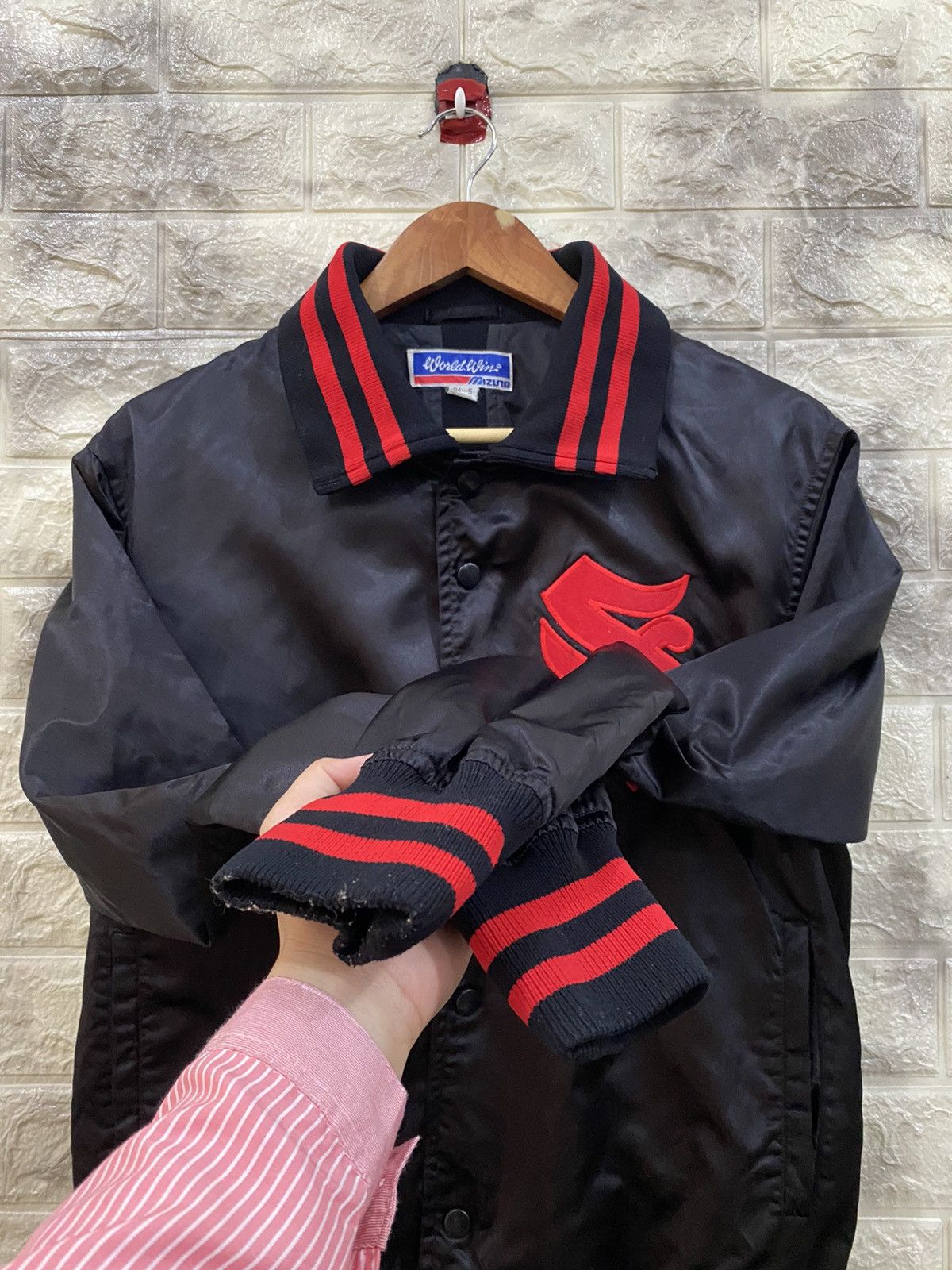 Mizuno × Vintage Vintage Mizuno World Win Varsity Jacket Size US M / EU 48-50 / 2 - 9 Thumbnail