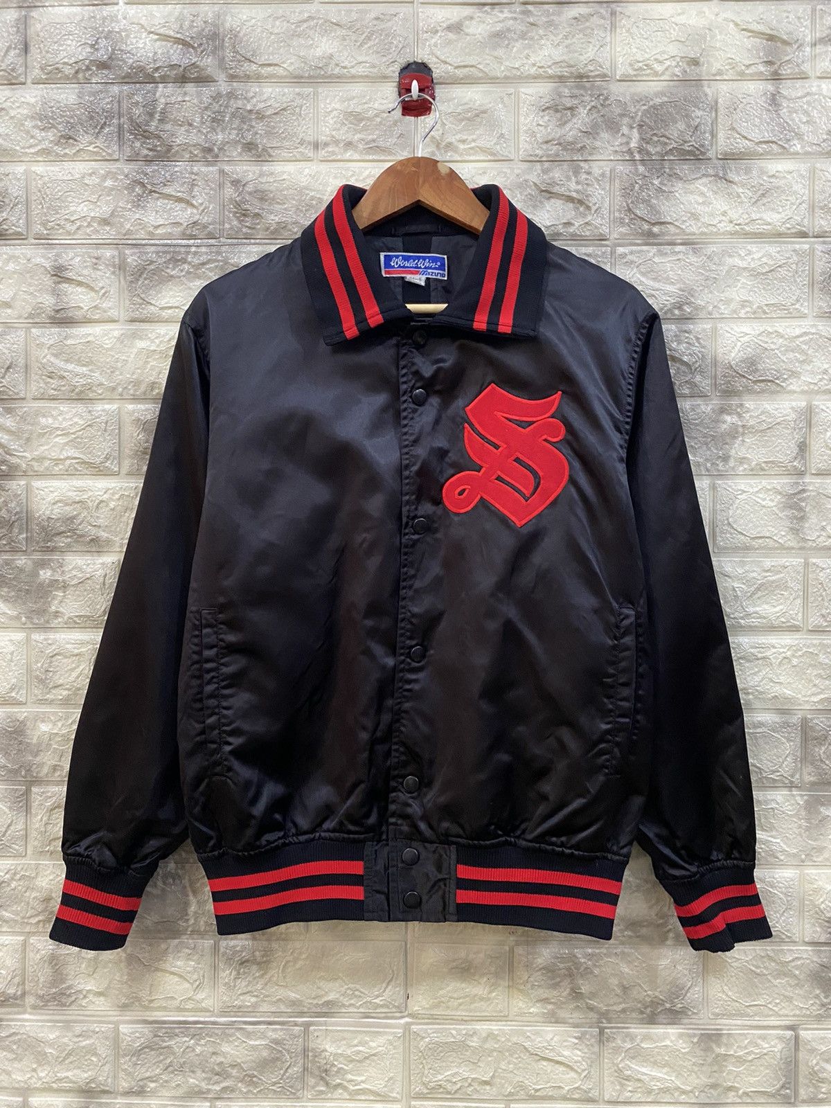 Mizuno × Vintage Vintage Mizuno World Win Varsity Jacket Size US M / EU 48-50 / 2 - 1 Thumbnail
