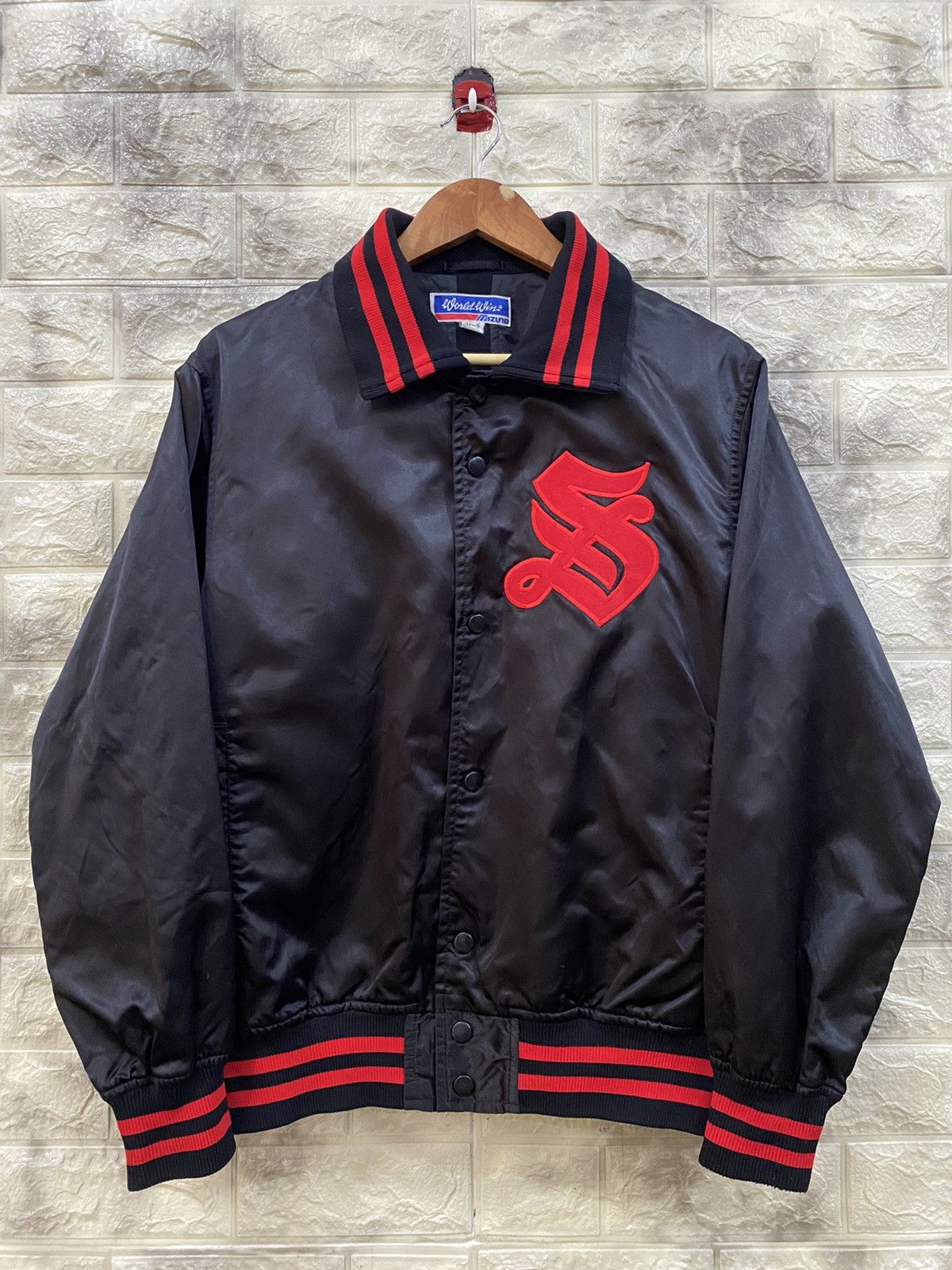 Mizuno × Vintage Vintage Mizuno World Win Varsity Jacket Size US M / EU 48-50 / 2 - 2 Thumbnail