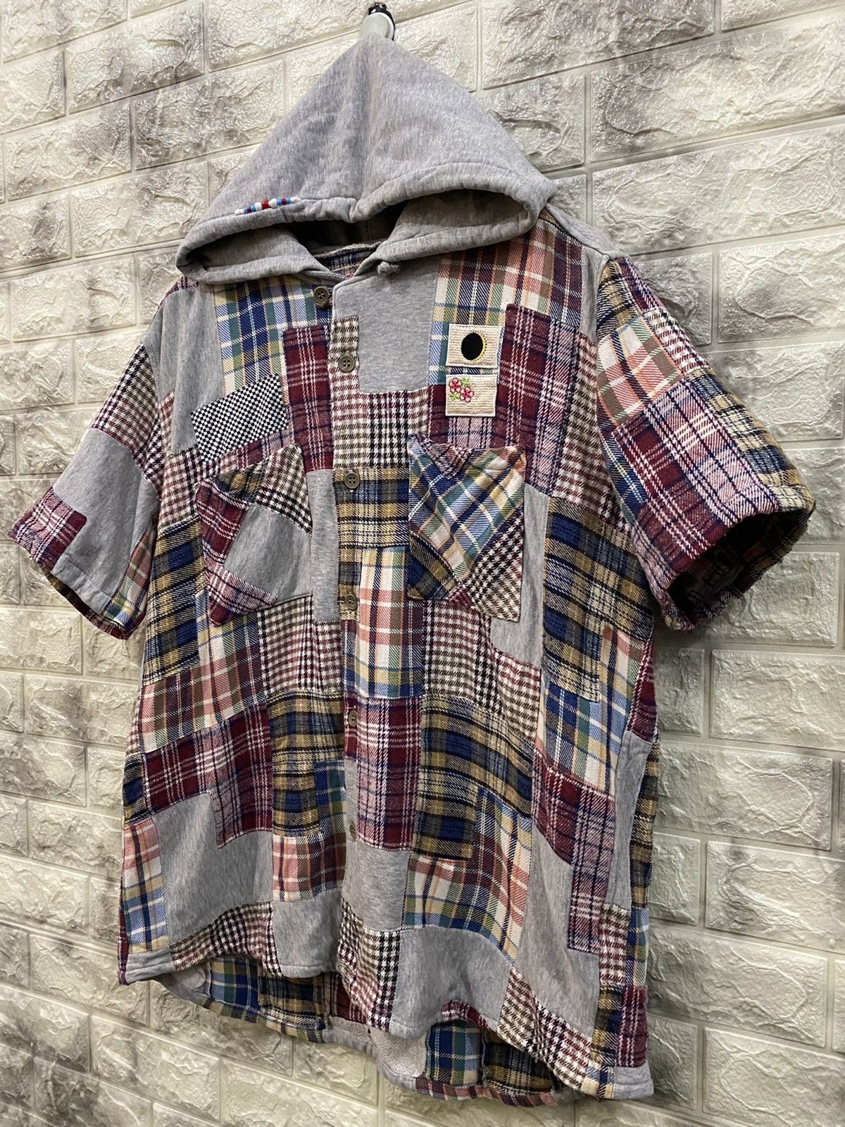 Japanese Brand LUMR Patchwork Sleeveless Hoodies Size US XL / EU 56 / 4 - 3 Thumbnail