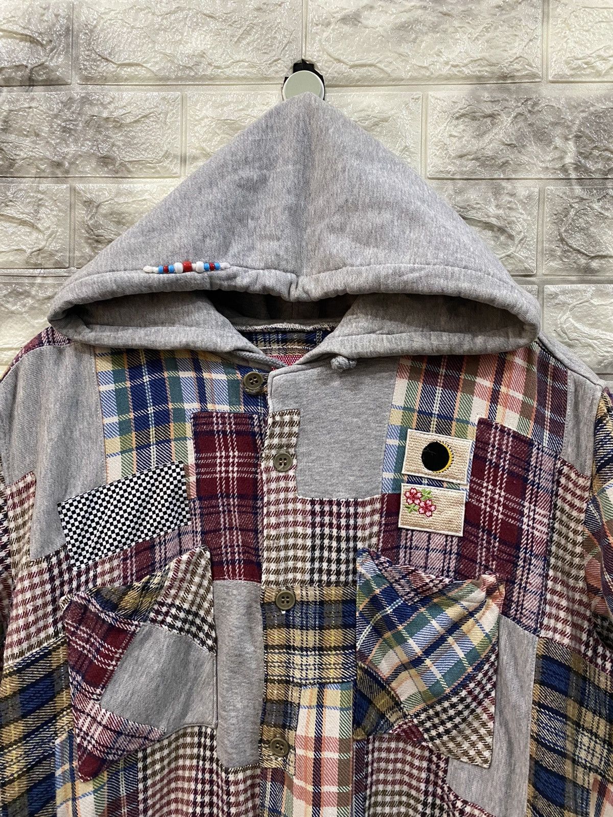 Japanese Brand LUMR Patchwork Sleeveless Hoodies Size US XL / EU 56 / 4 - 7 Thumbnail