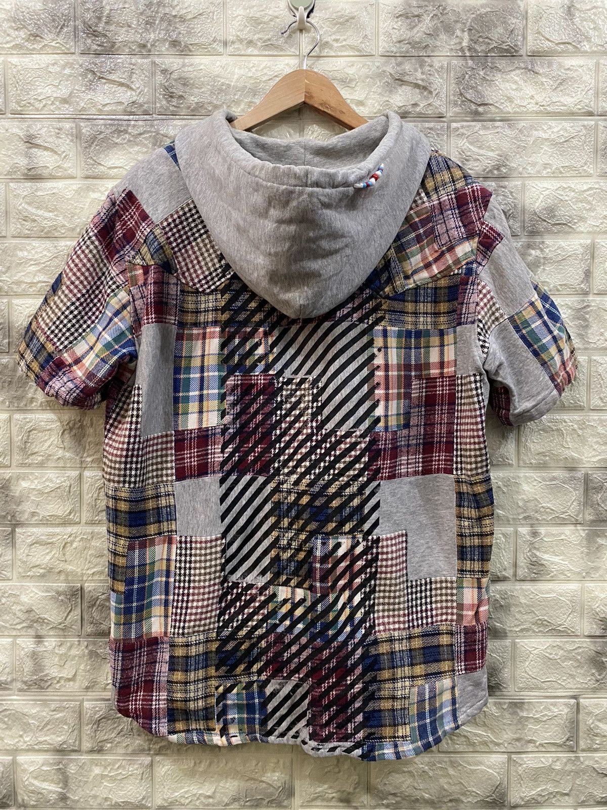 Japanese Brand LUMR Patchwork Sleeveless Hoodies Size US XL / EU 56 / 4 - 5 Thumbnail