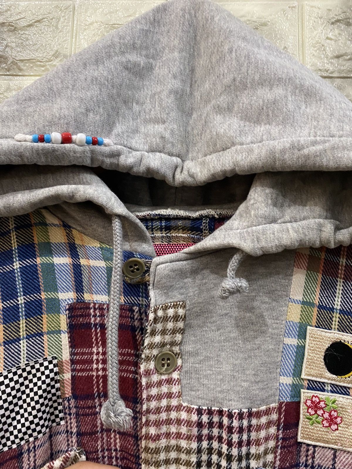 Japanese Brand LUMR Patchwork Sleeveless Hoodies Size US XL / EU 56 / 4 - 13 Thumbnail