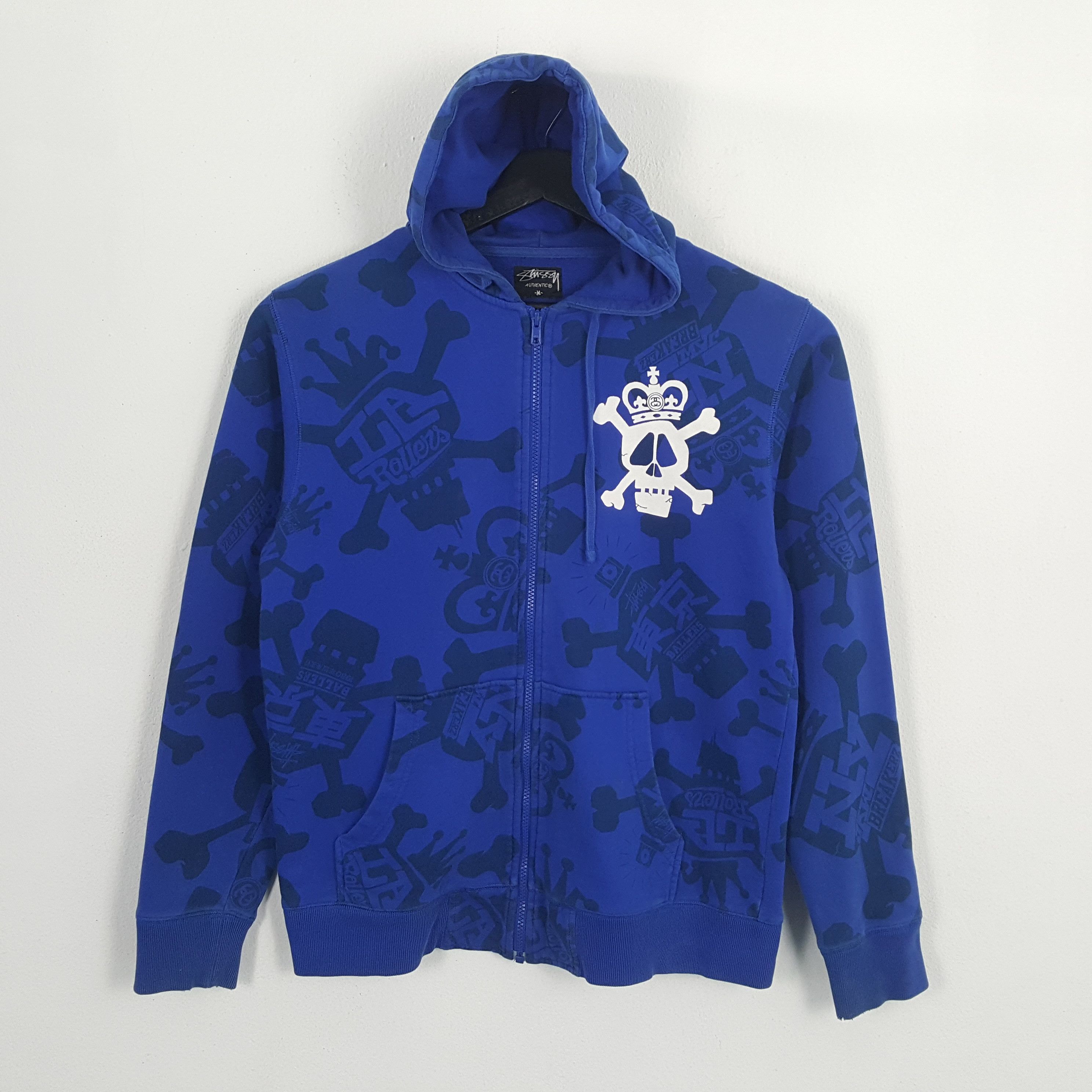 STUSSY Streetwear Custom Big Art Logo Style Zipper Hoodies
