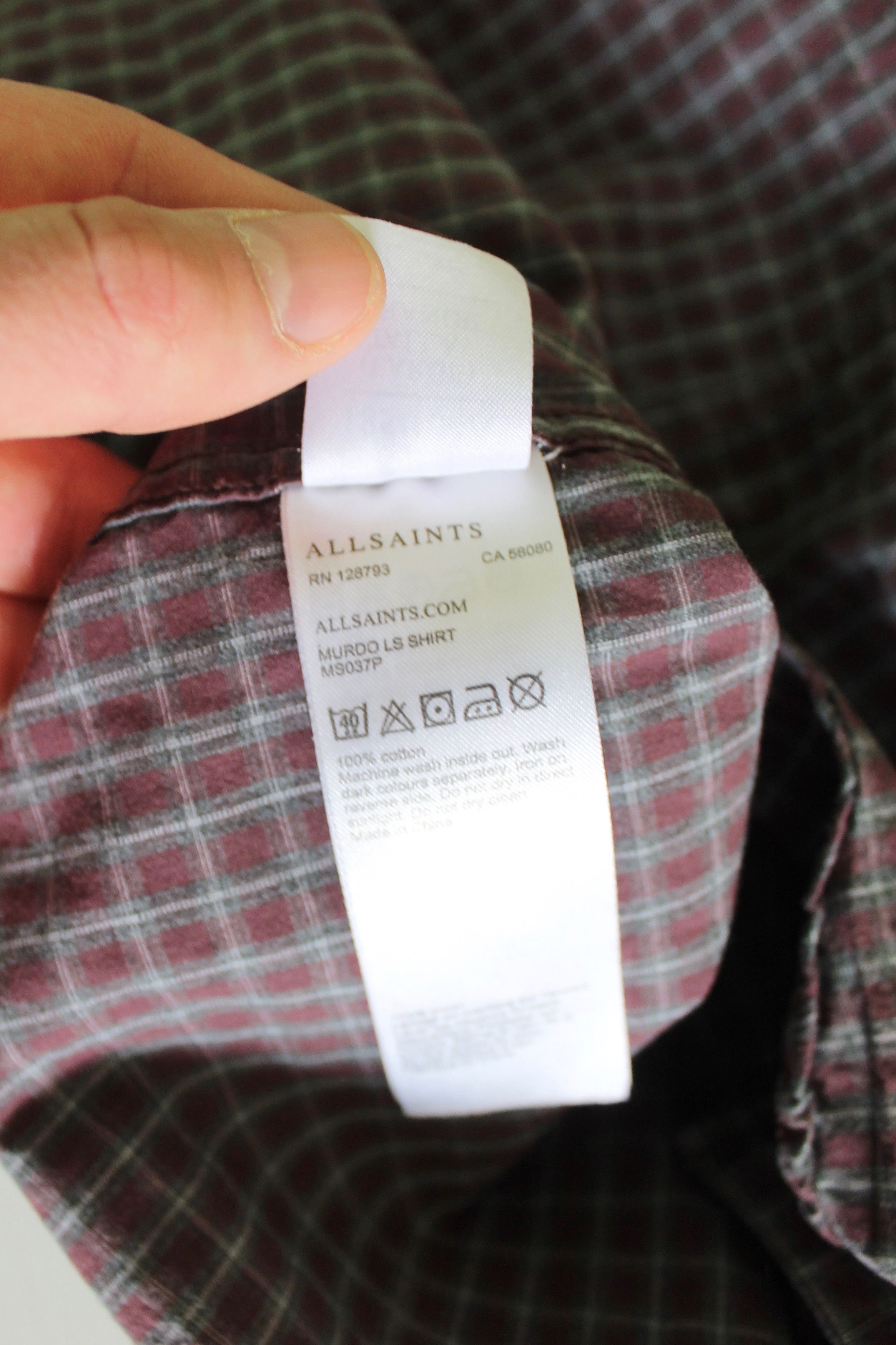 Allsaints ALLSAINTS Murdo all saints Checkered shirt large long sleeve Size US L / EU 52-54 / 3 - 9 Thumbnail