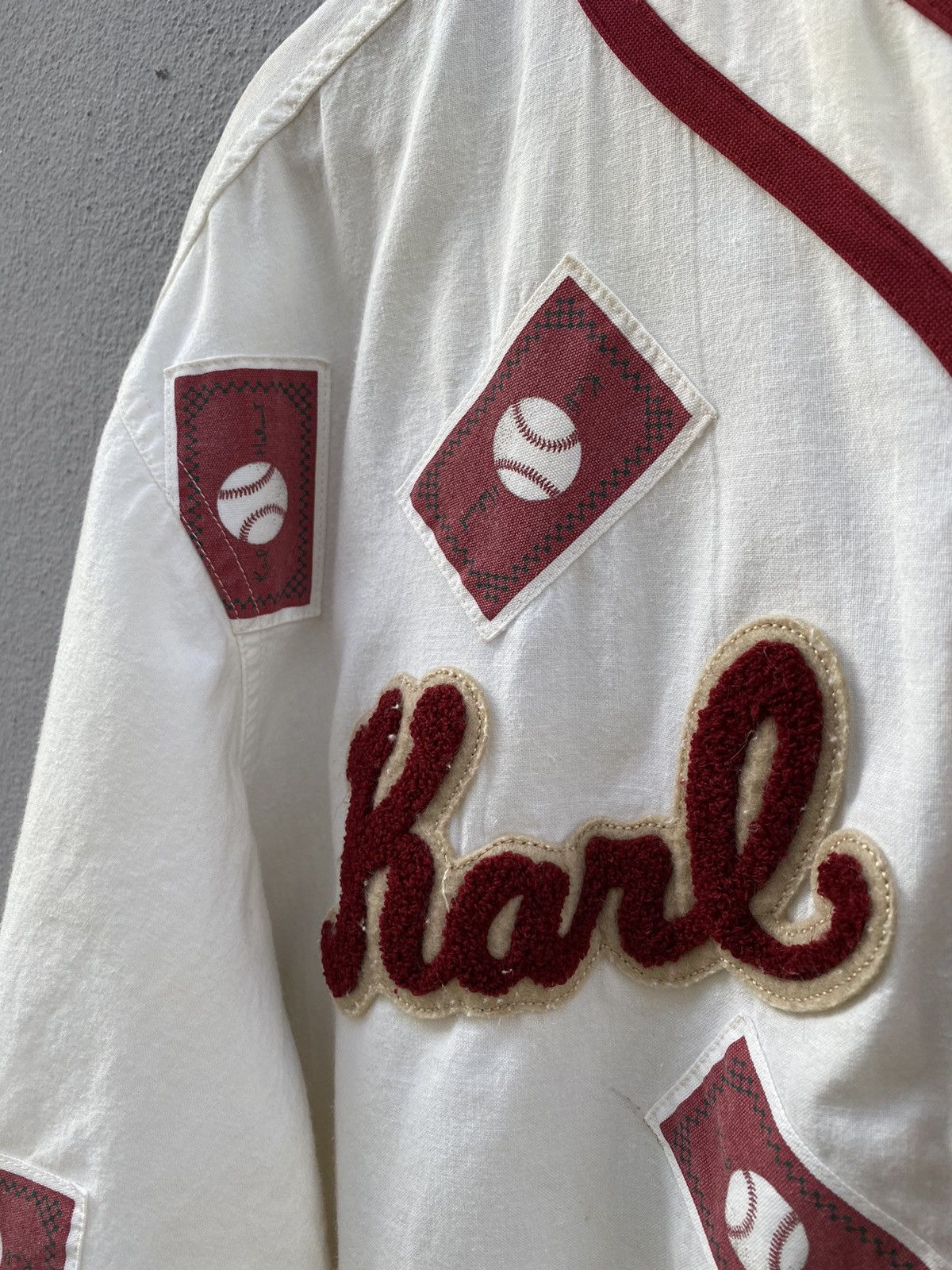 Japanese Brand 💥RARE💥 Vintage 90s KARL HELMUT Patches Baseball XL Shirt Size US XL / EU 56 / 4 - 5 Thumbnail