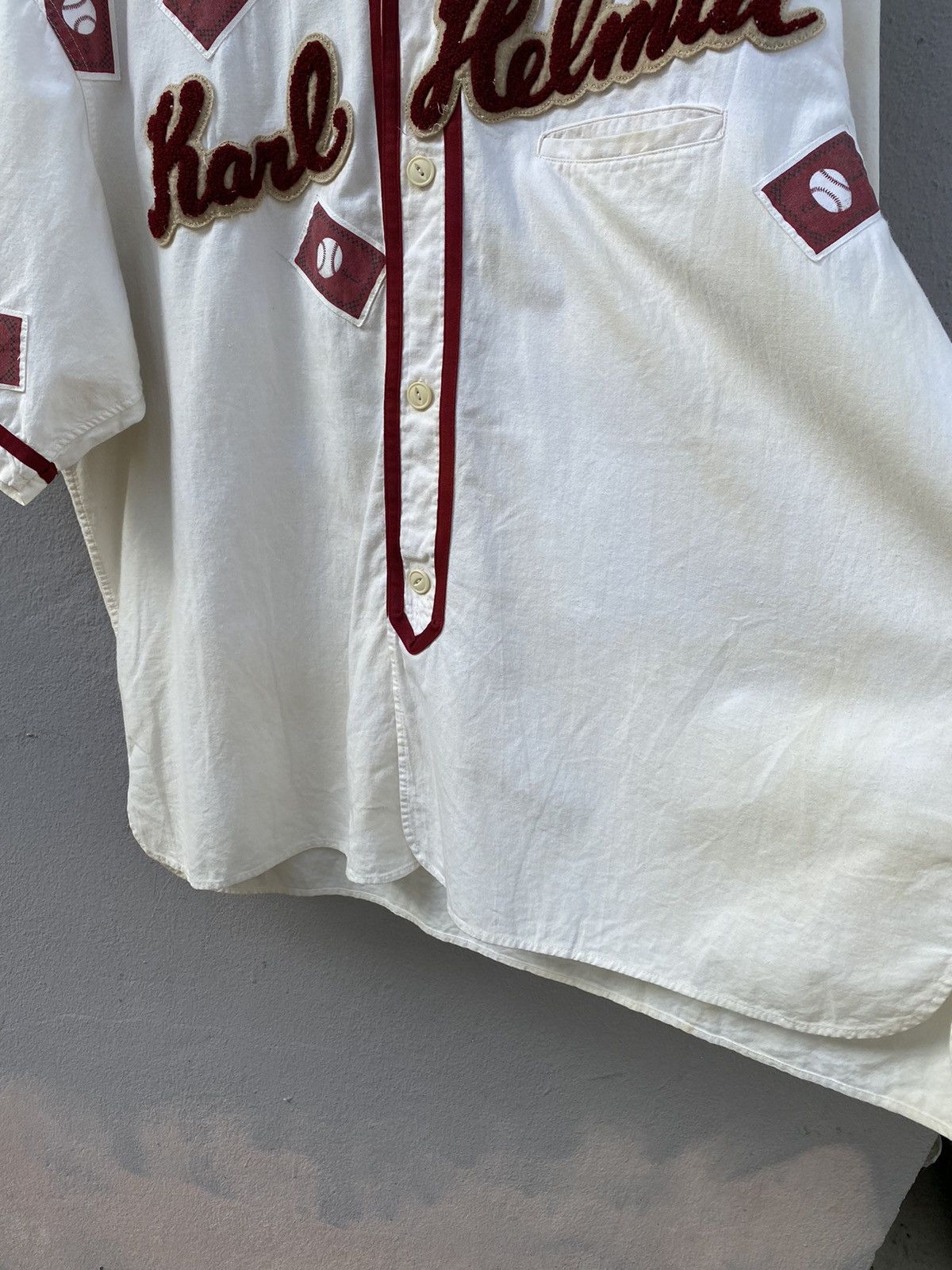 Japanese Brand 💥RARE💥 Vintage 90s KARL HELMUT Patches Baseball XL Shirt Size US XL / EU 56 / 4 - 10 Thumbnail
