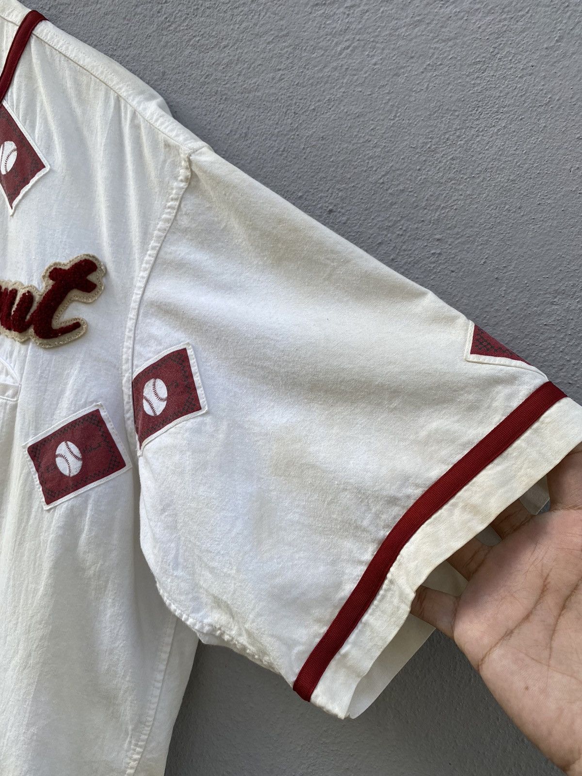 Japanese Brand 💥RARE💥 Vintage 90s KARL HELMUT Patches Baseball XL Shirt Size US XL / EU 56 / 4 - 2 Thumbnail