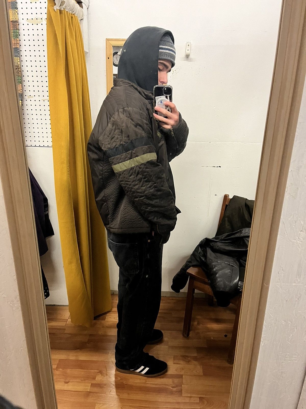 image of Archival Clothing x Avant Garde Vintage Moto Jacket Brown Racer Nylon, Men's (Size 2XL)